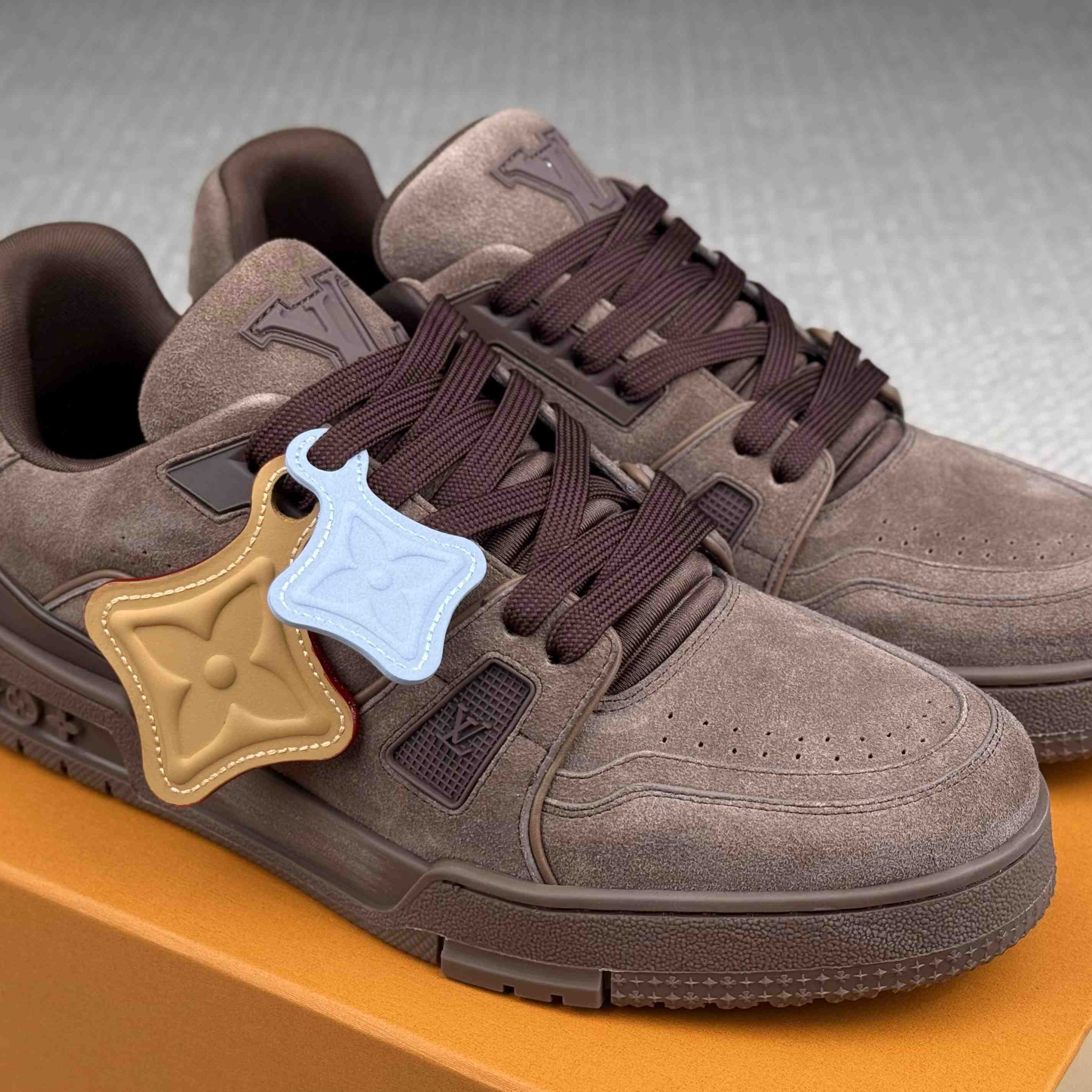 Louis Vuitton LV Trainer Distressed Sneaker 1AKBOU - DopestKickz