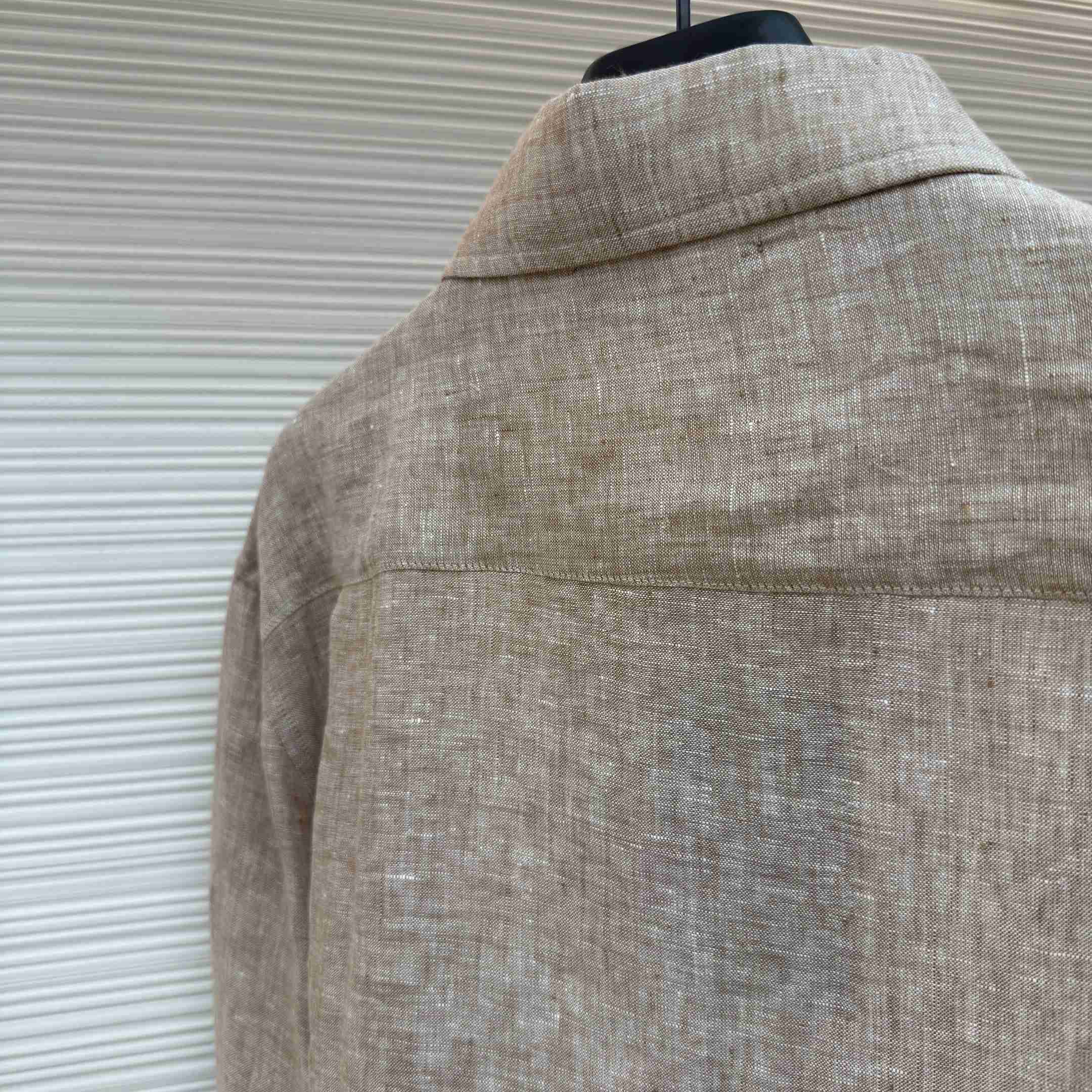 Loro Piana André Mélange Slub Linen Shirt - DopestKickz