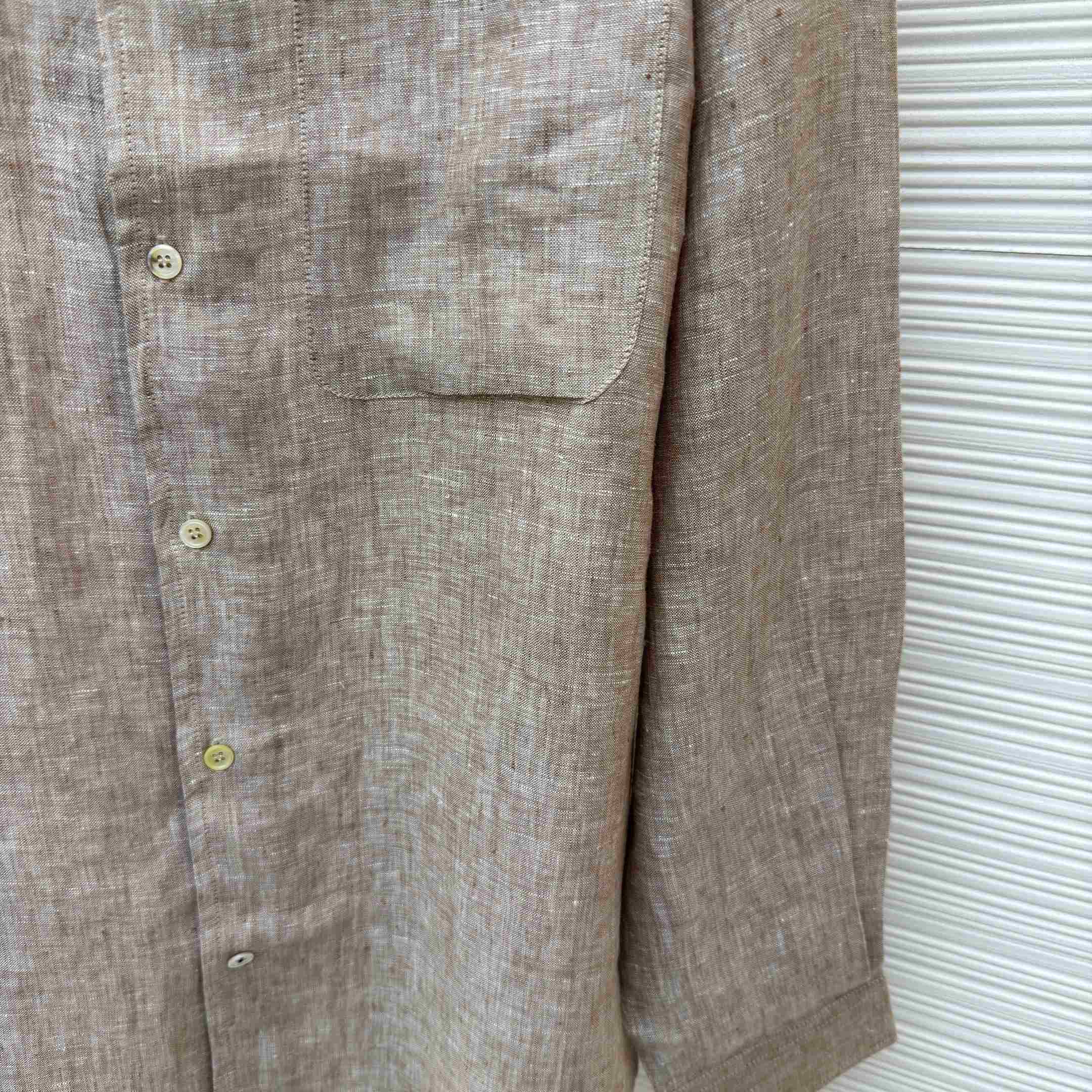 Loro Piana André Mélange Slub Linen Shirt - DopestKickz