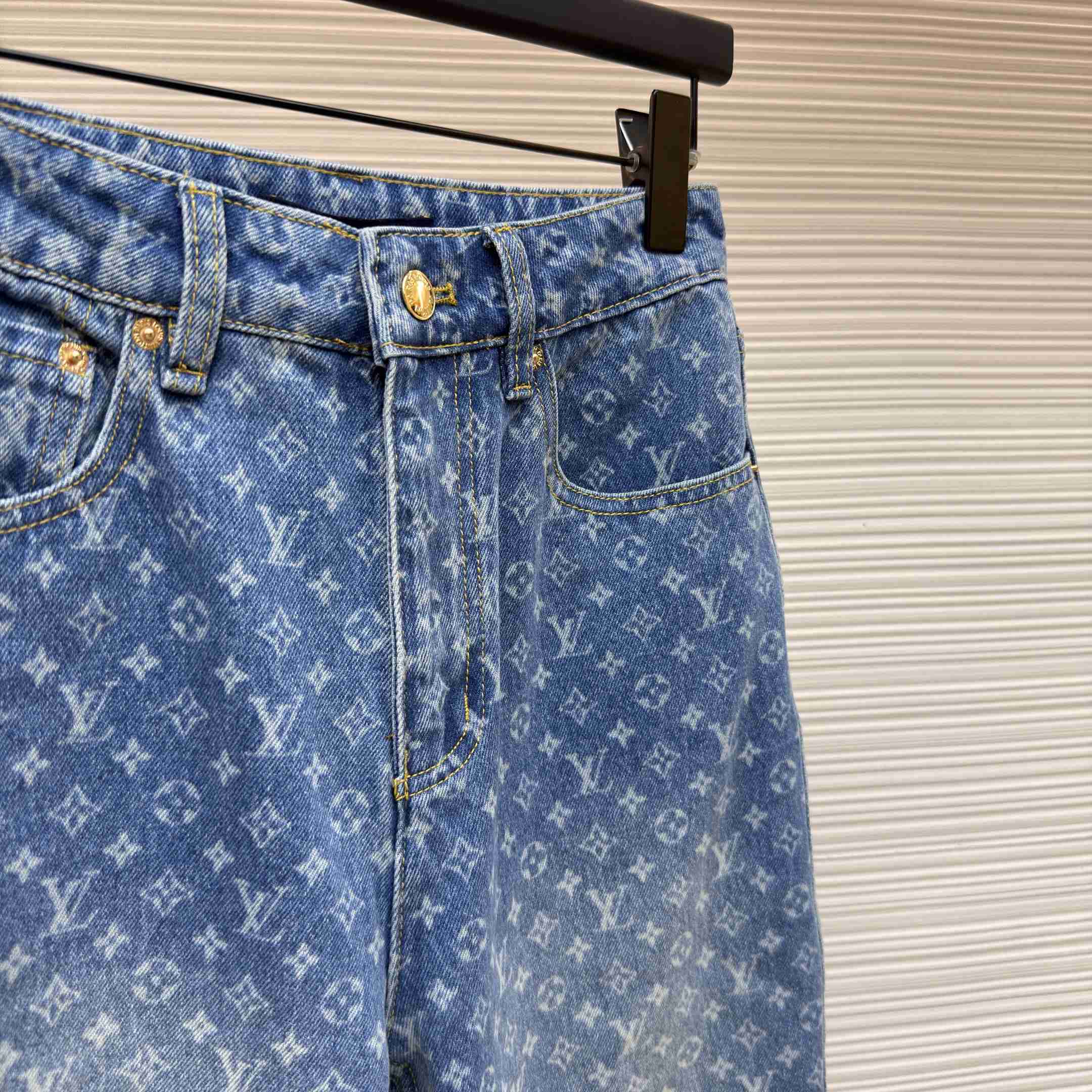 Louis Vuitton Monogram Flared Jeans 1AHENS - DopestKickz