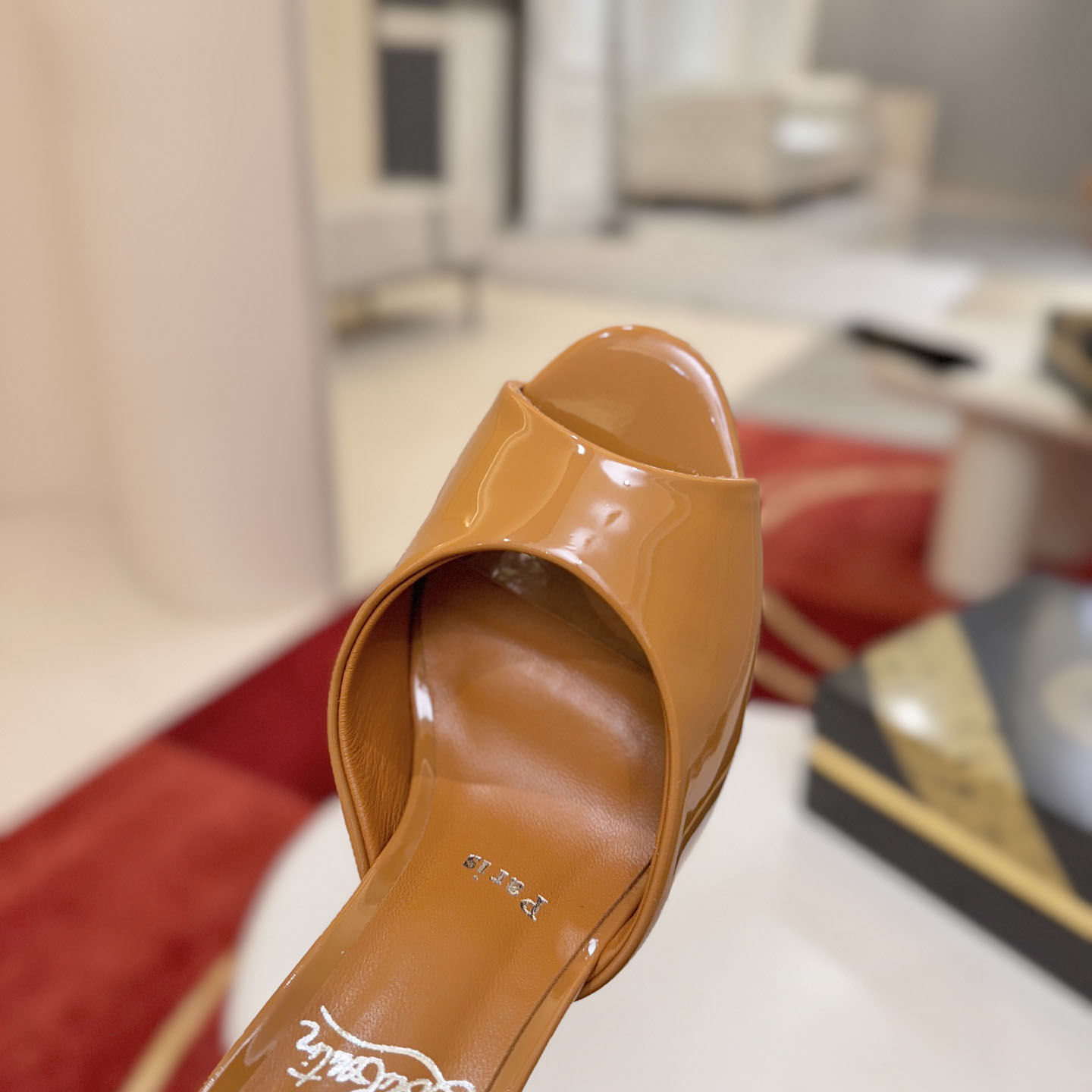 Christian Louboutin Me Dolly 100MM Patent Leather Mules - DopestKickz