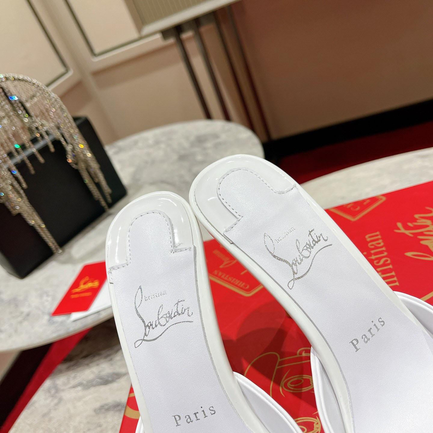 Christian Louboutin Me Dolly 100MM Patent Leather Mules - DopestKickz