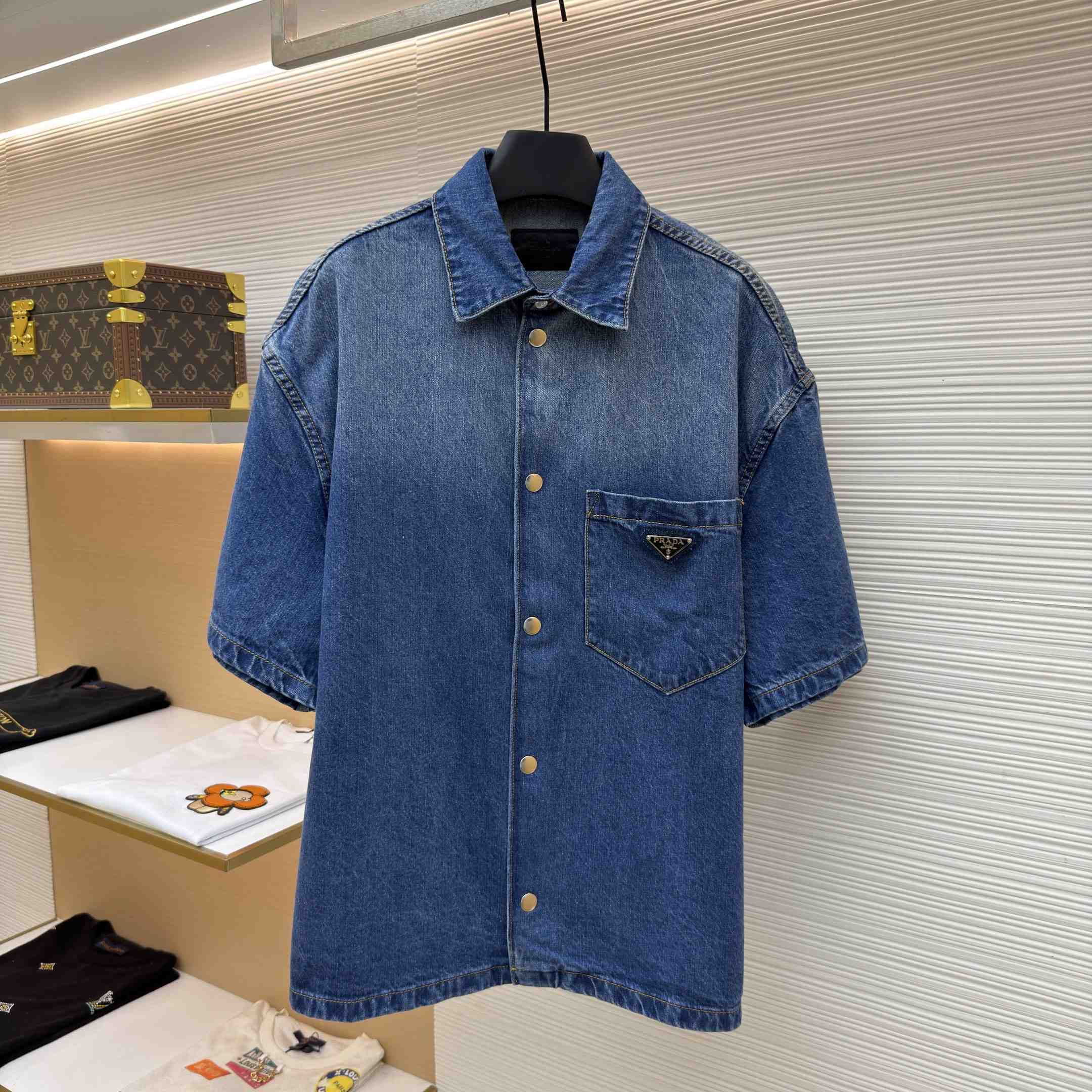 Prada Denim Shirt - DopestKickz