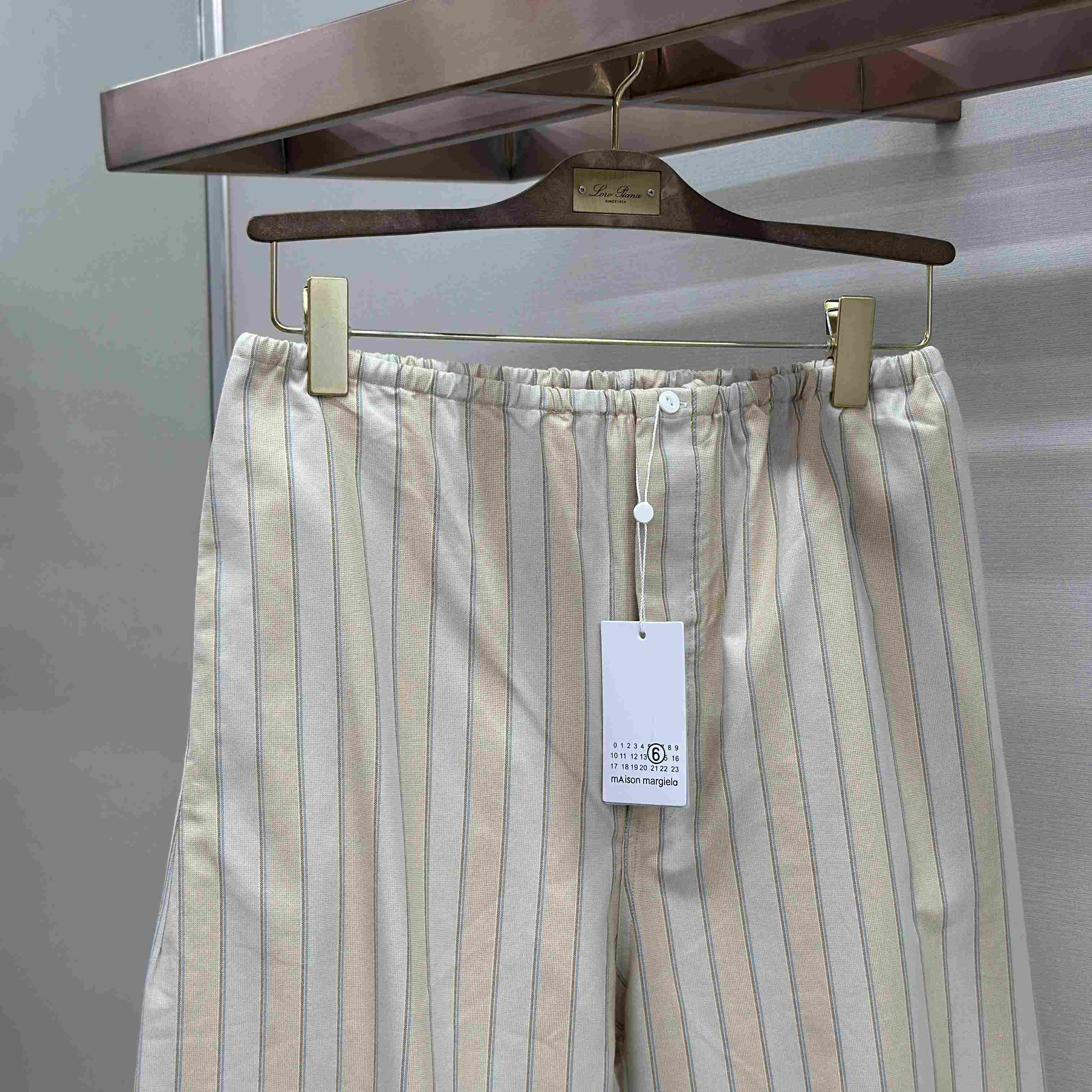 Maison Margiela Natural Striped Pocket Pants - DopestKickz