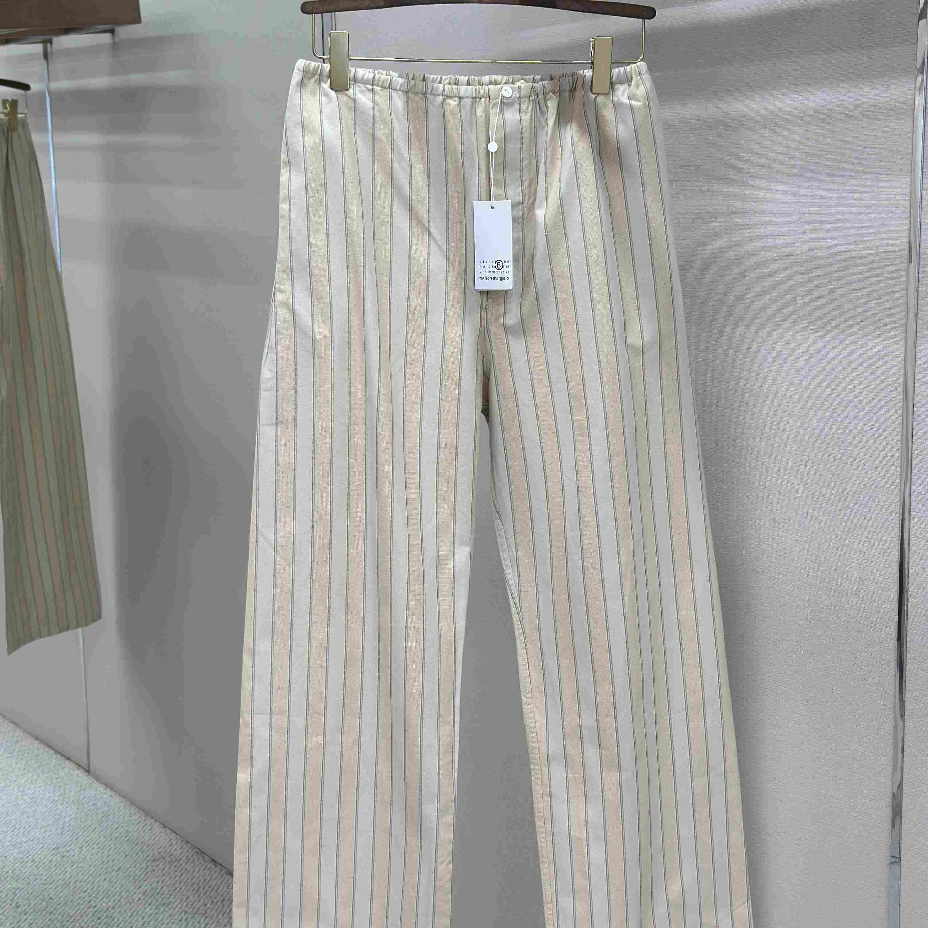 Maison Margiela Natural Striped Pocket Pants - DopestKickz