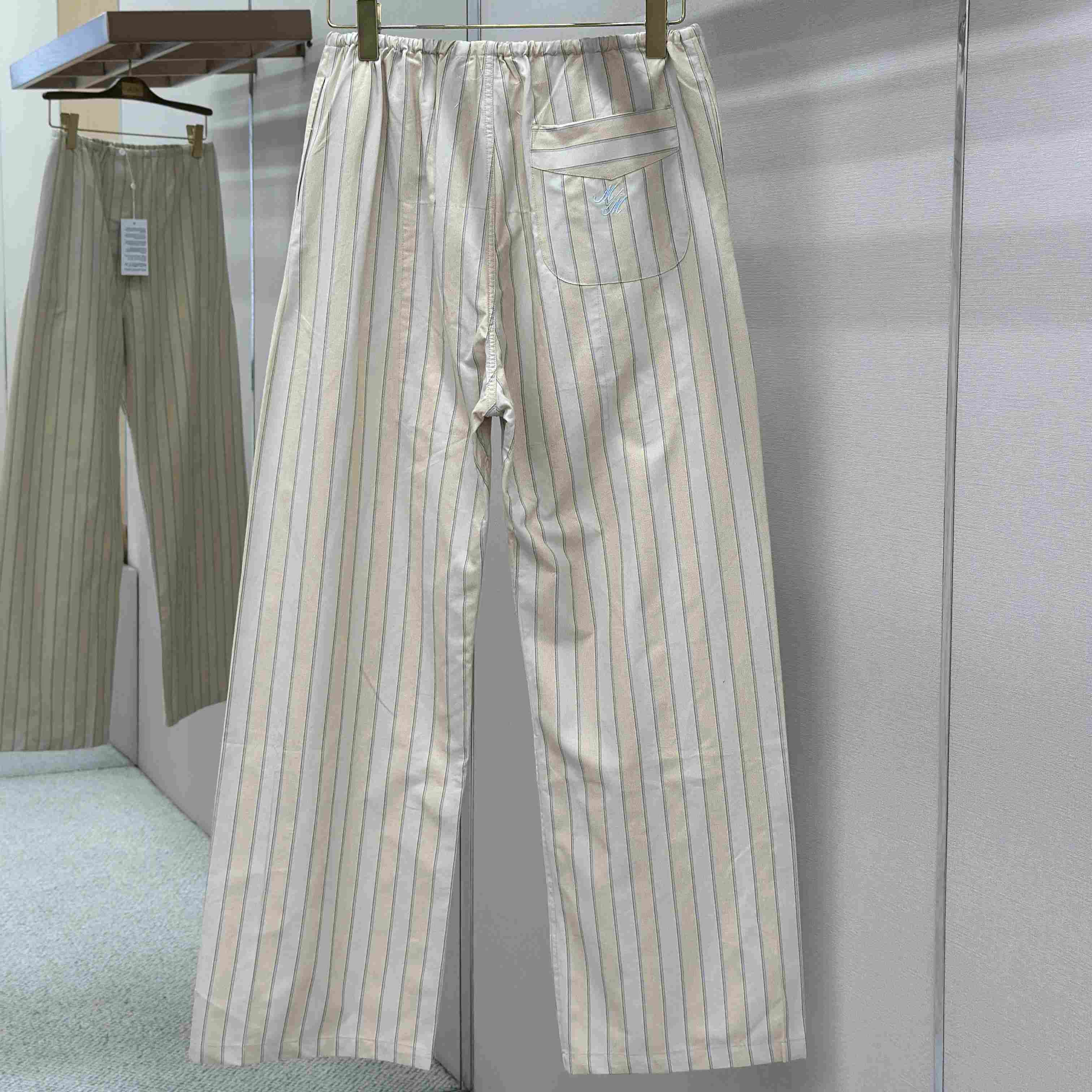 Maison Margiela Natural Striped Pocket Pants - DopestKickz