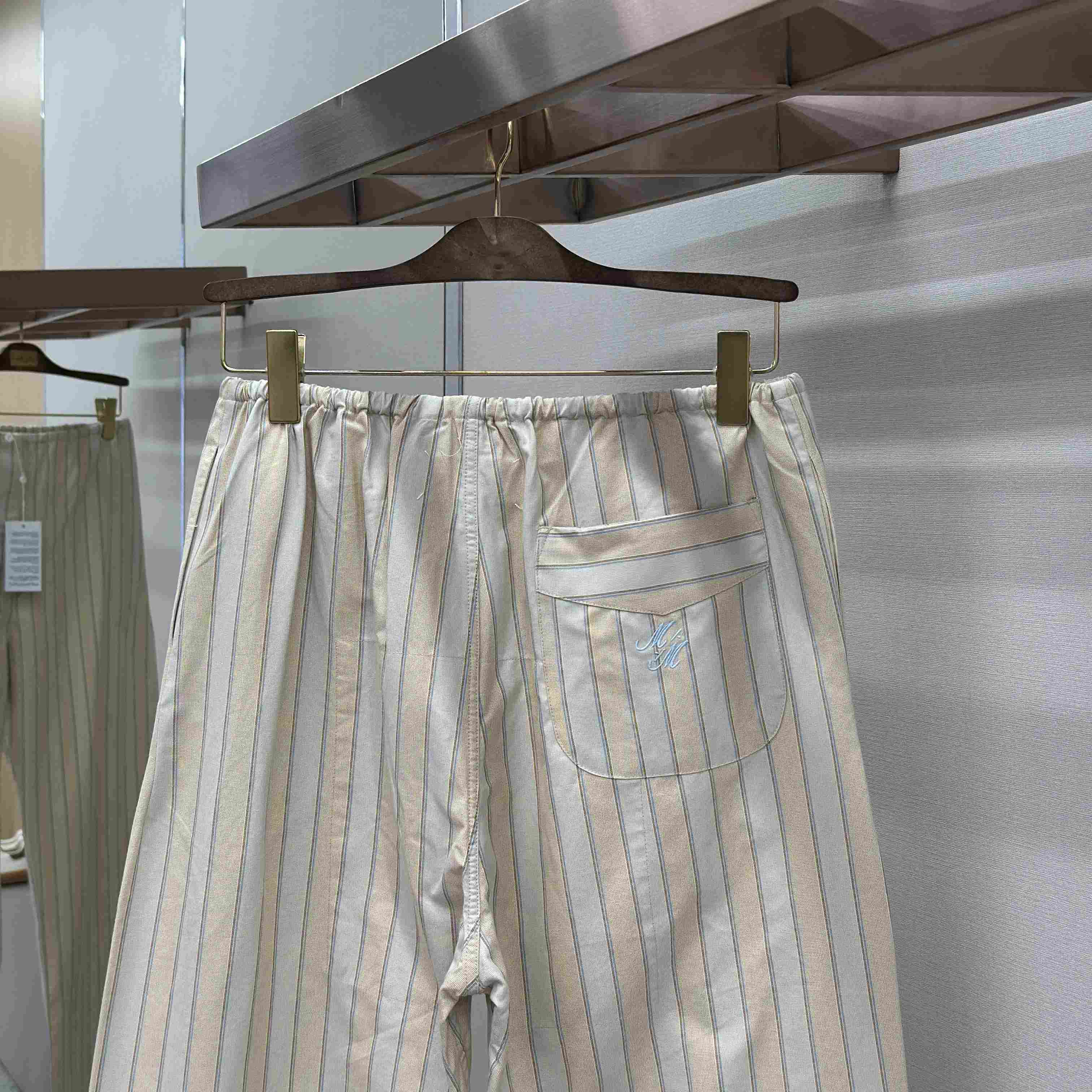 Maison Margiela Natural Striped Pocket Pants - DopestKickz