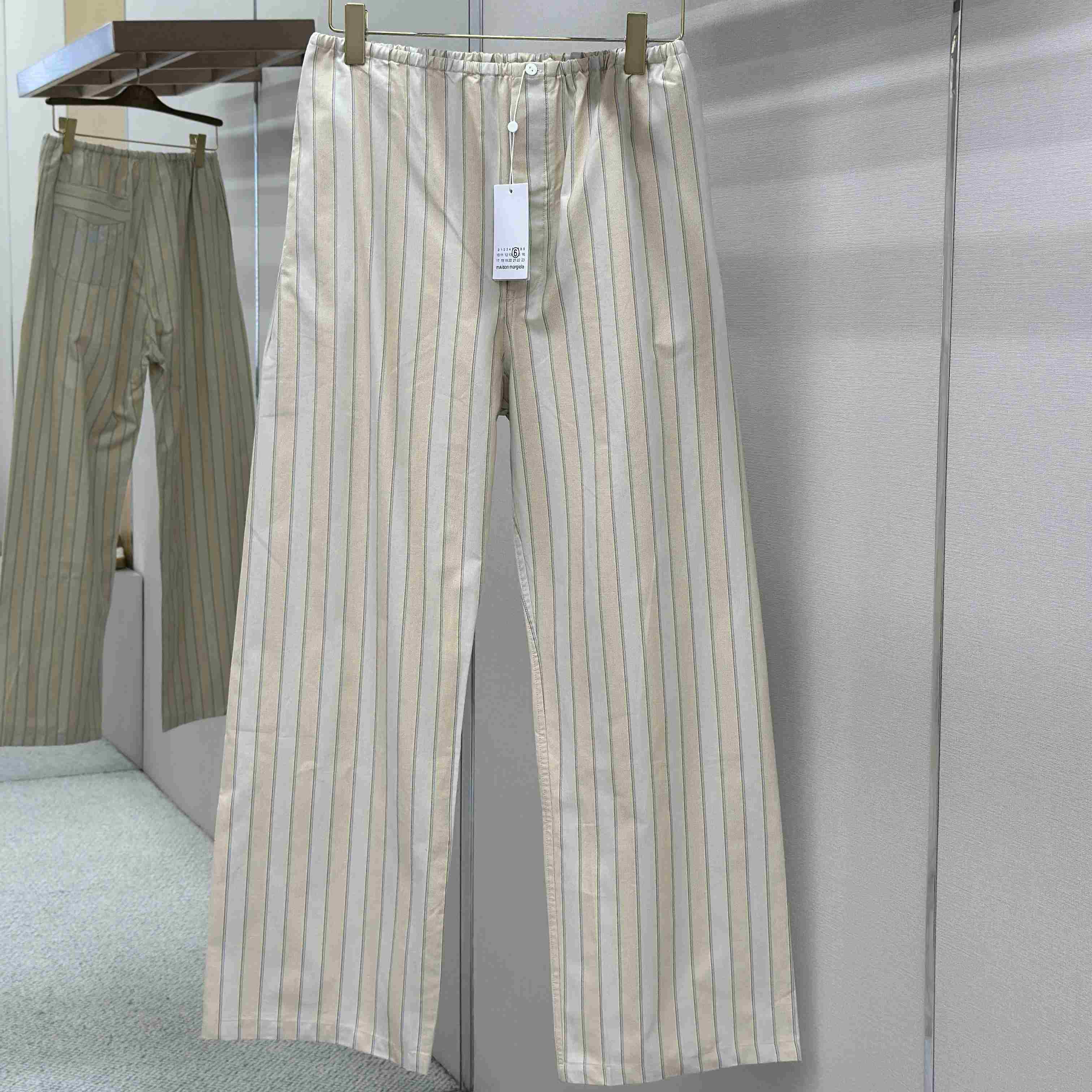 Maison Margiela Natural Striped Pocket Pants - DopestKickz