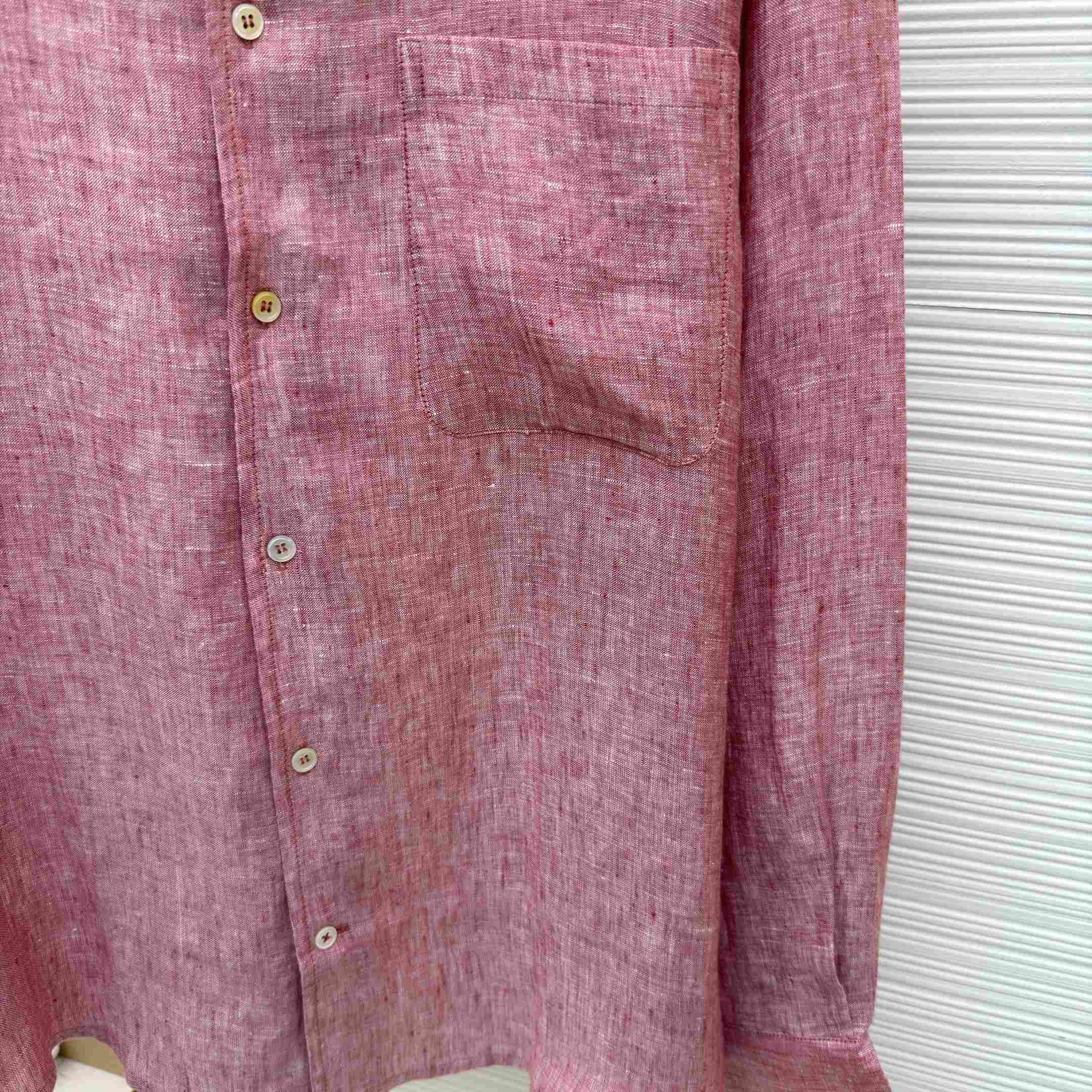 Loro Piana André Mélange Slub Linen Shirt - DopestKickz