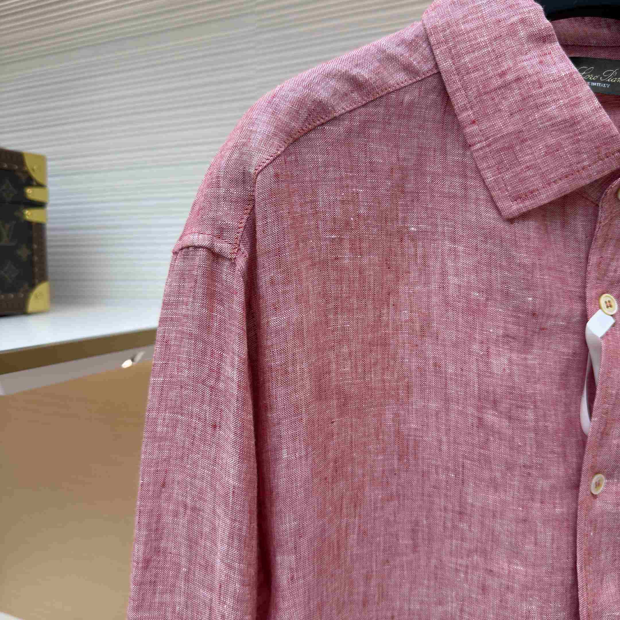 Loro Piana André Mélange Slub Linen Shirt - DopestKickz