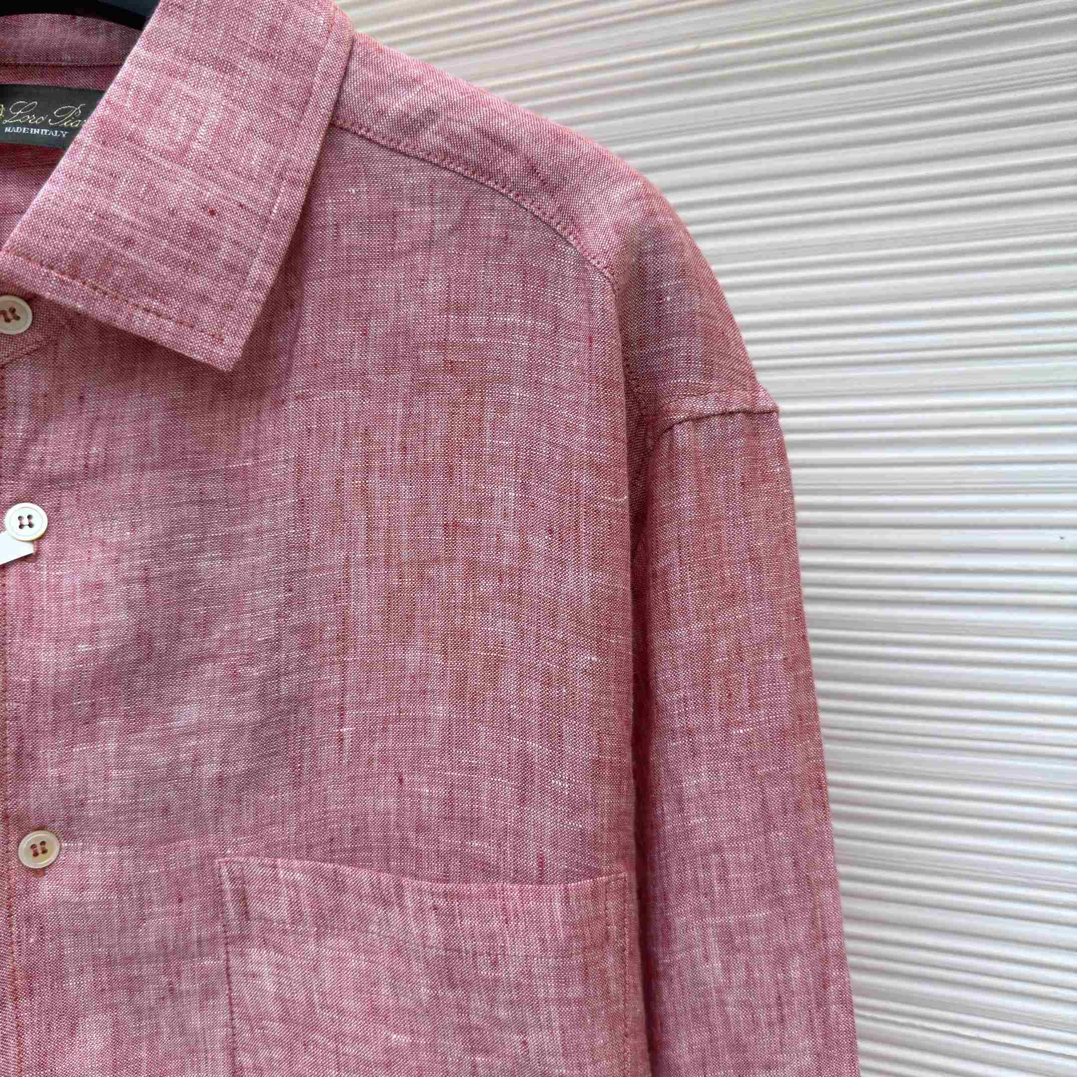 Loro Piana André Mélange Slub Linen Shirt - DopestKickz