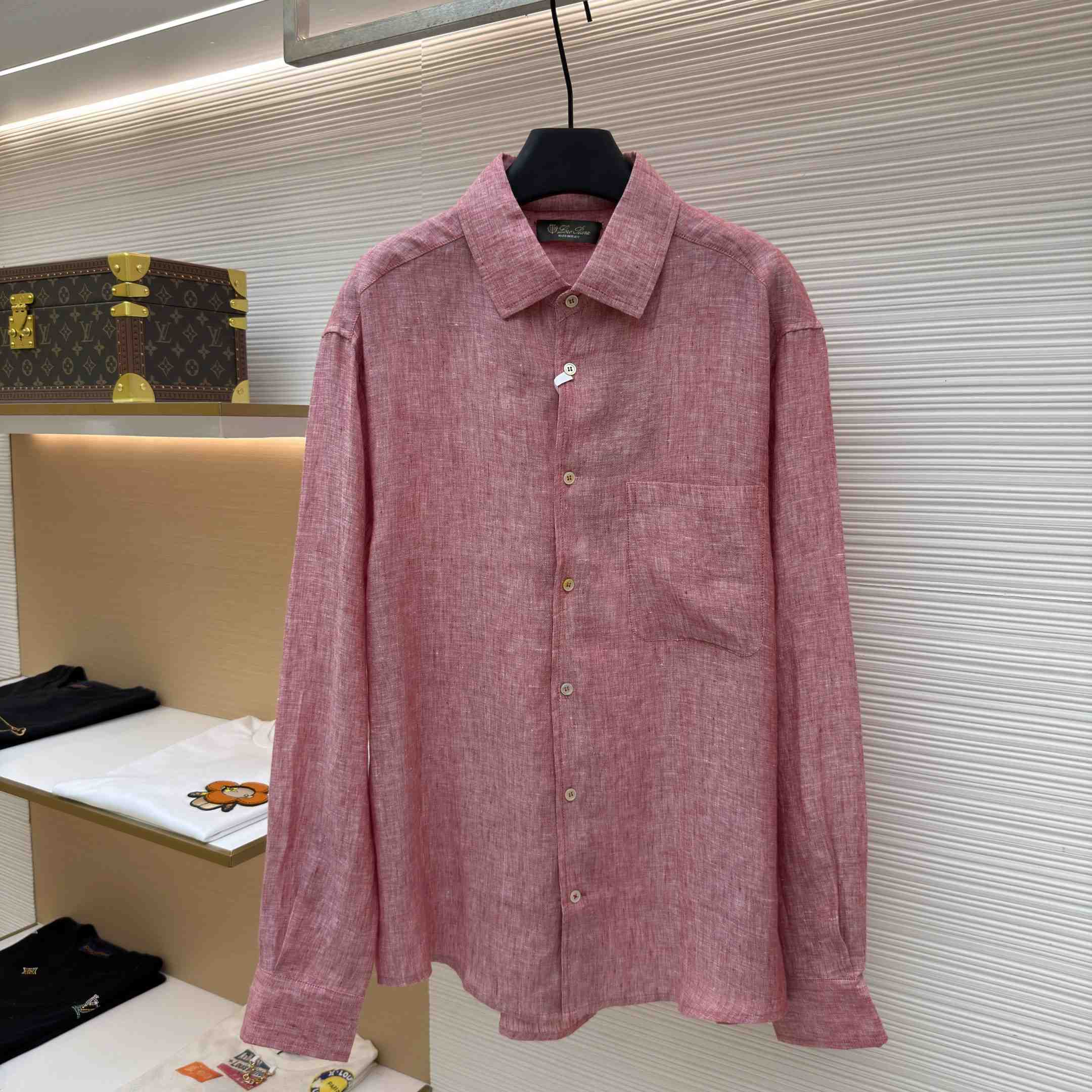 Loro Piana André Mélange Slub Linen Shirt - DopestKickz