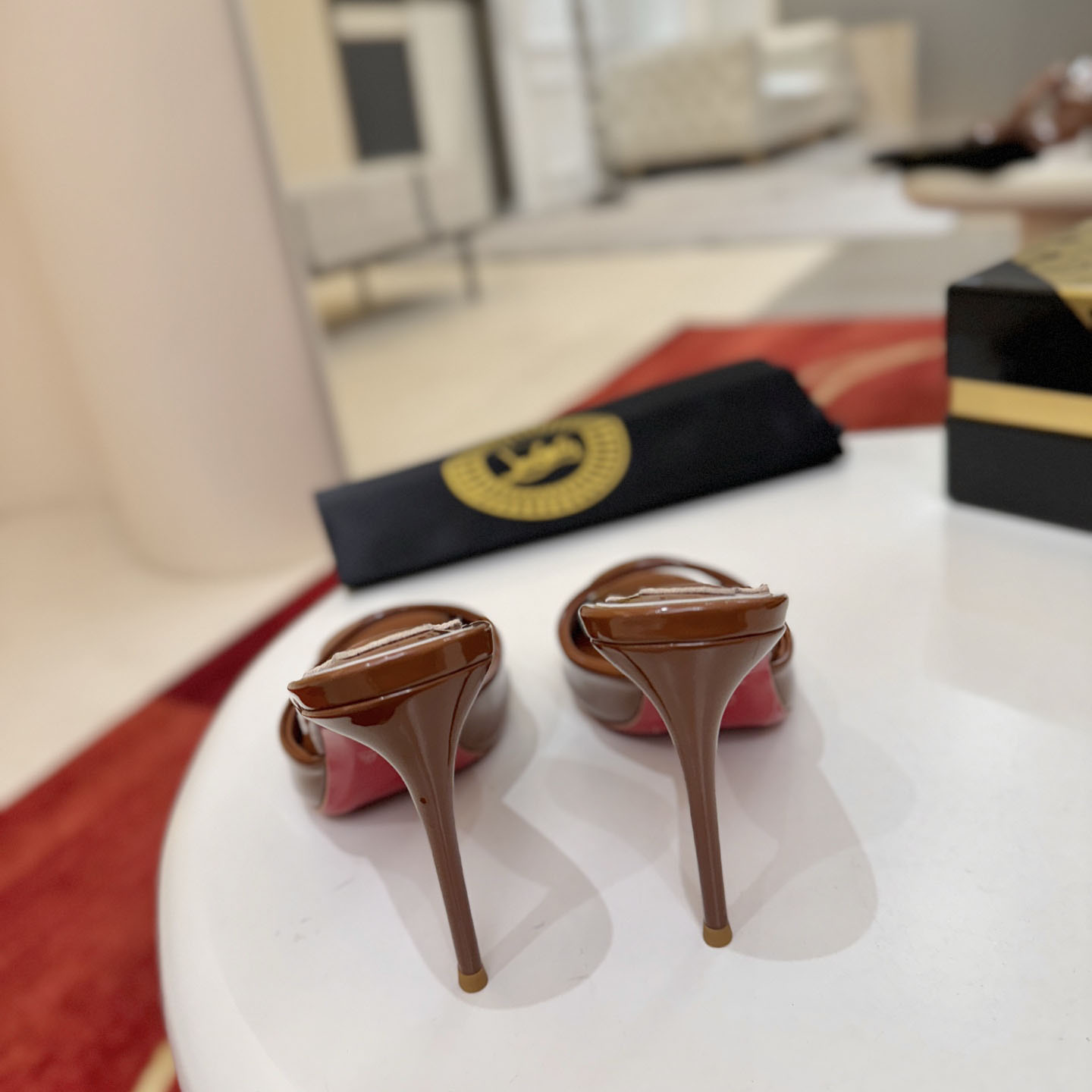 Christian Louboutin Me Dolly 100MM Patent Leather Mules - DopestKickz