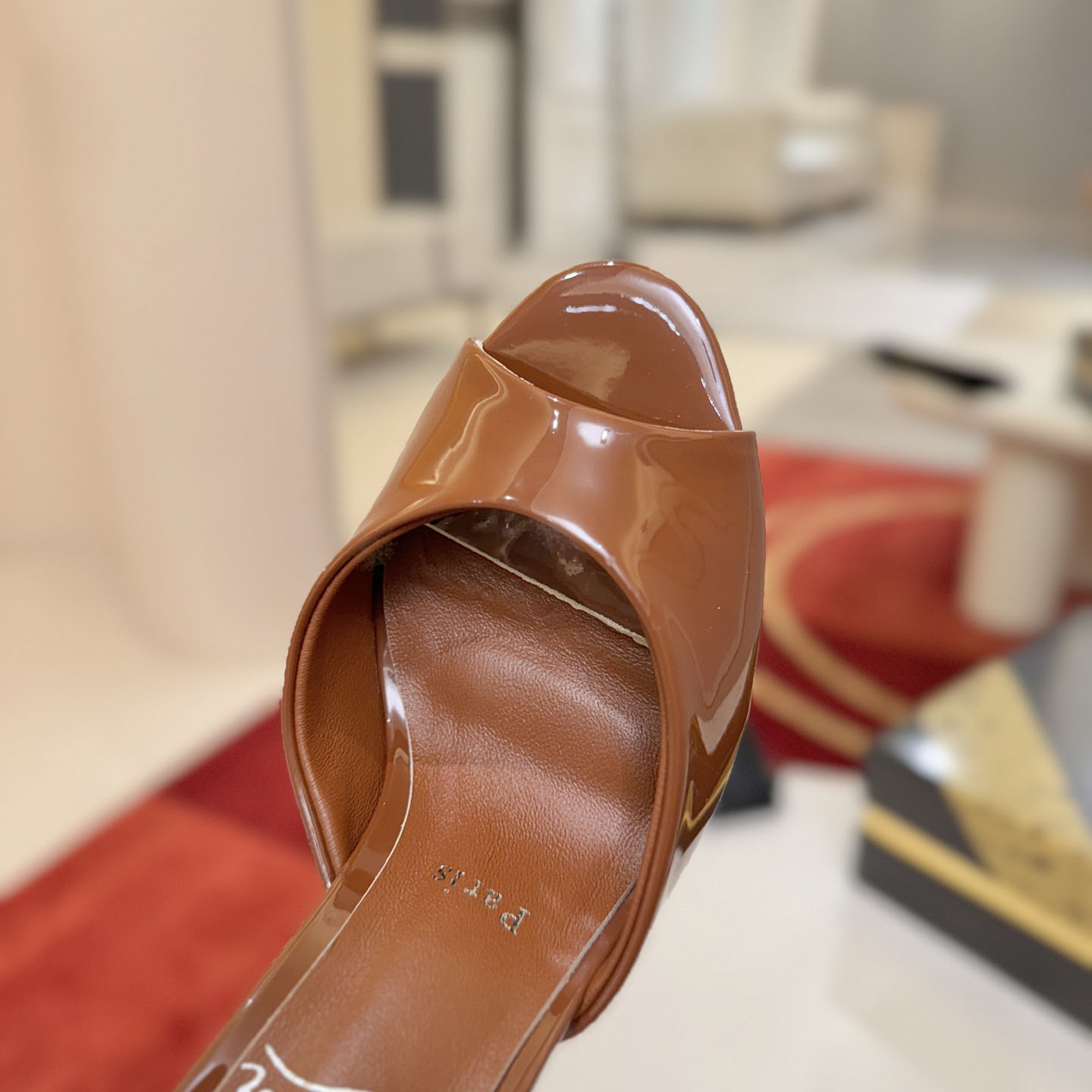 Christian Louboutin Me Dolly 100MM Patent Leather Mules - DopestKickz