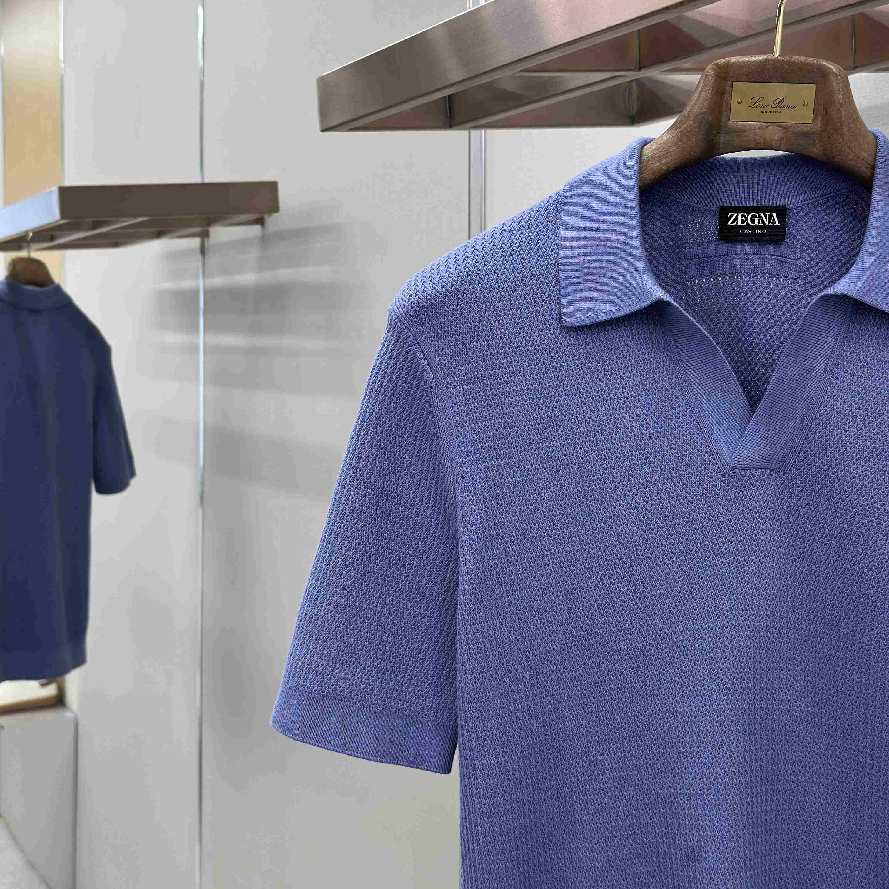 Zegna Lilac Premium Cotton Polo Shirt - DopestKickz