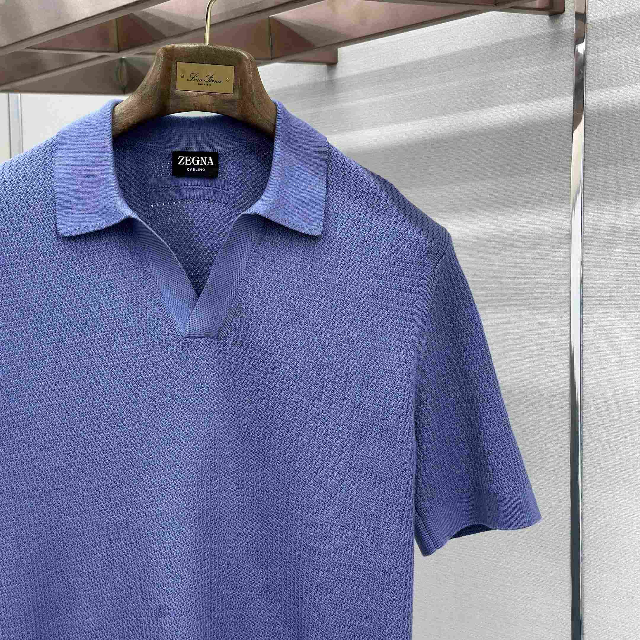 Zegna Lilac Premium Cotton Polo Shirt - DopestKickz