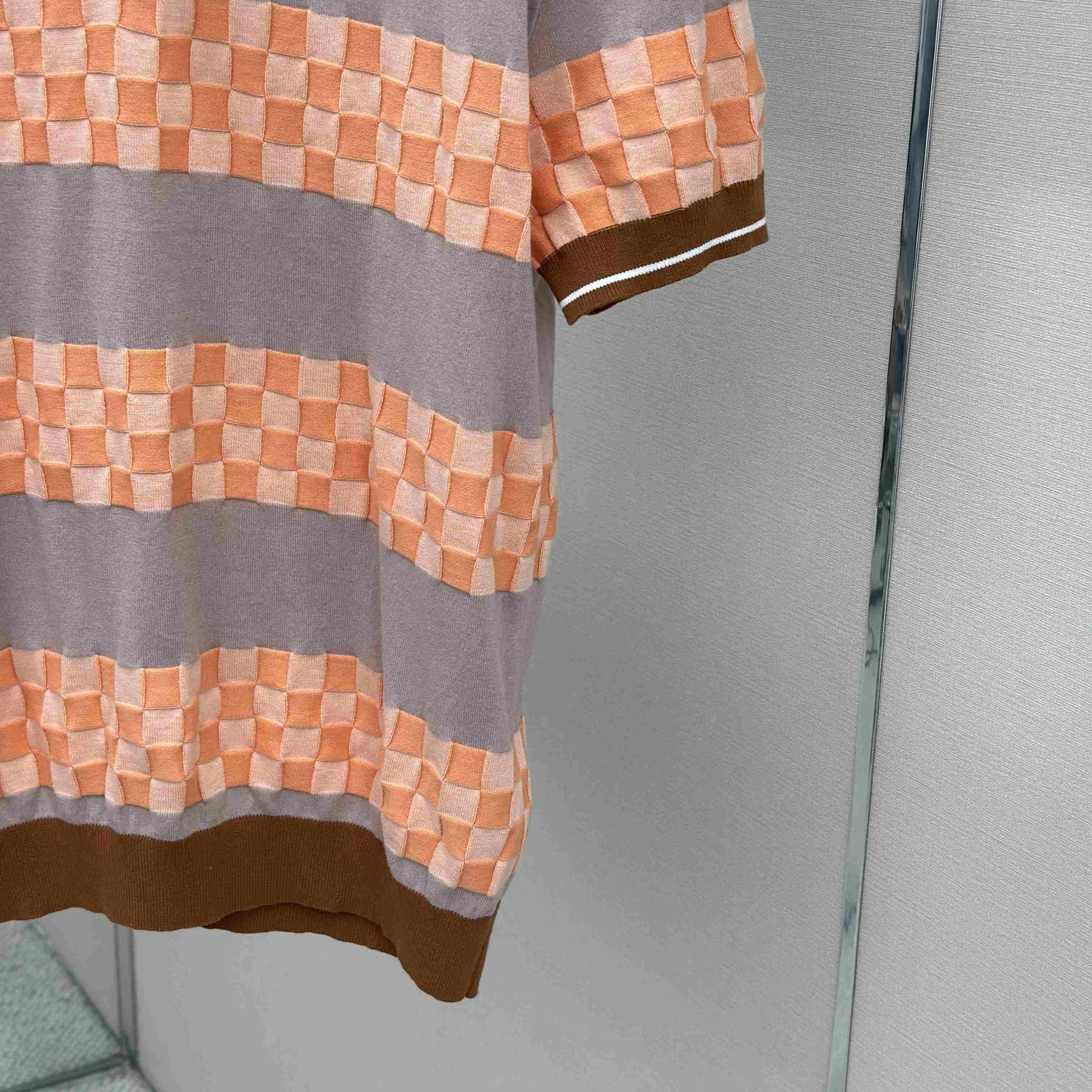 Louis Vuitton Damier Striped Polo Shirt 1AK6Z8 - DopestKickz
