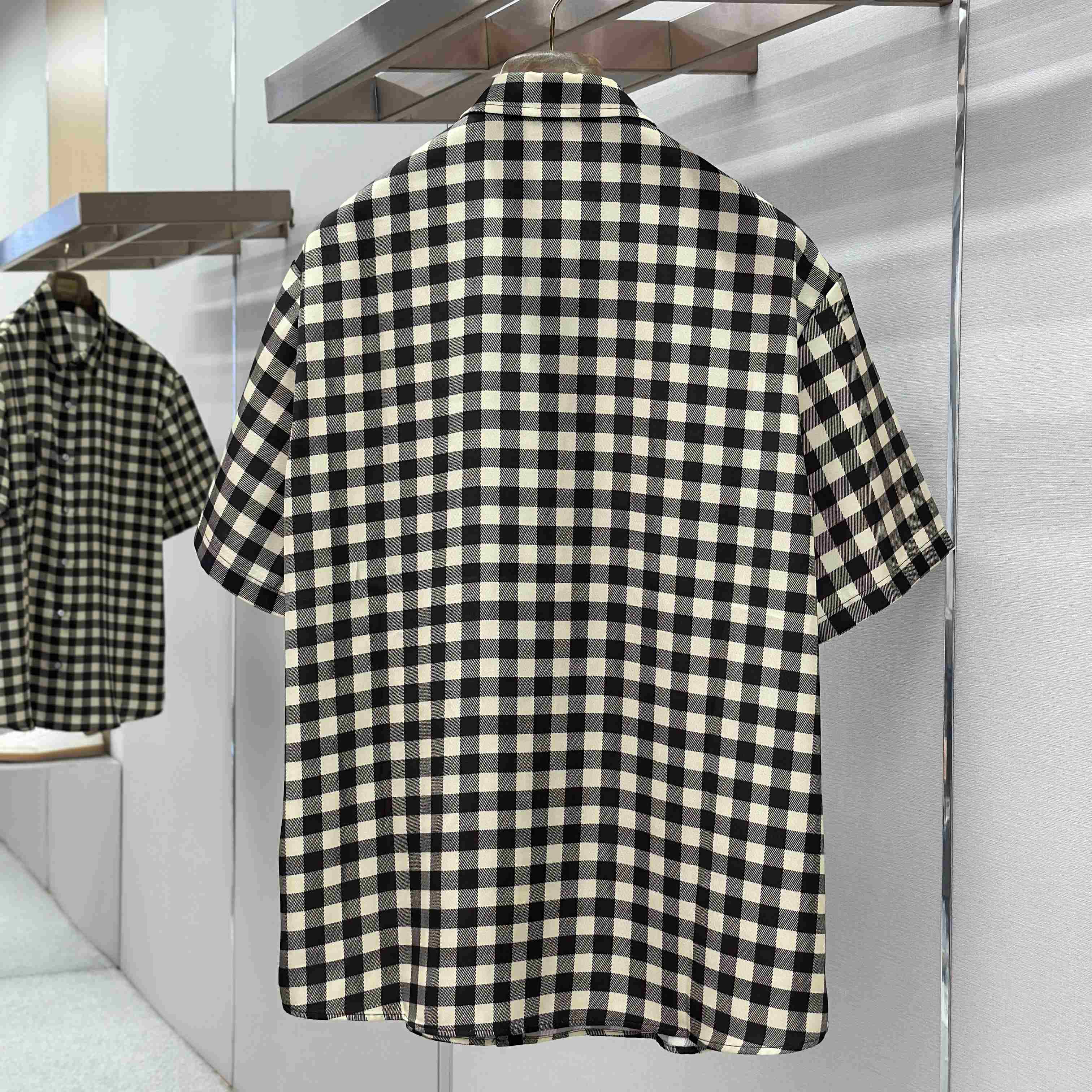 Louis Vuitton Damier Jacquard Short-Sleeved Shirt 1AJRGI - DopestKickz