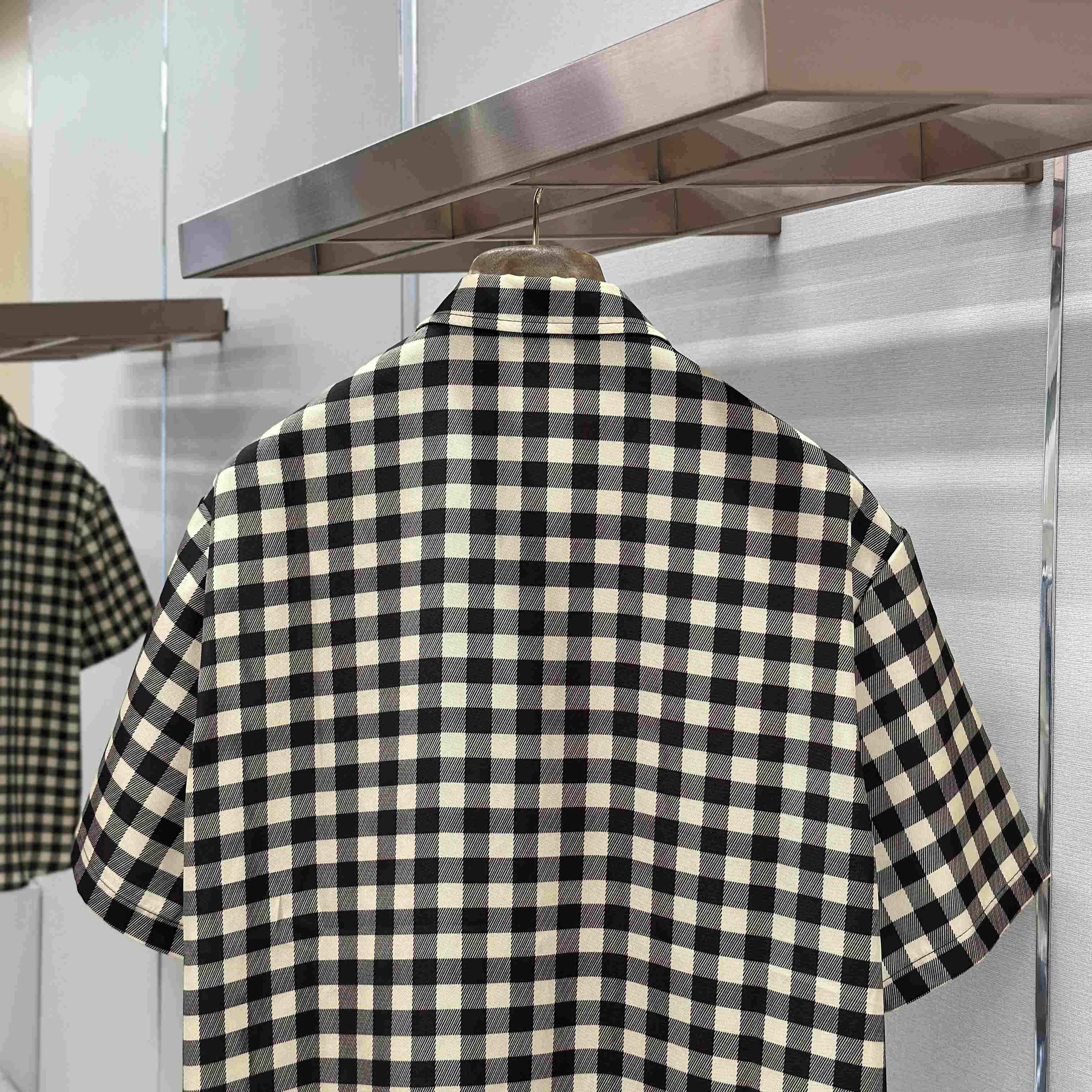 Louis Vuitton Damier Jacquard Short-Sleeved Shirt 1AJRGI - DopestKickz