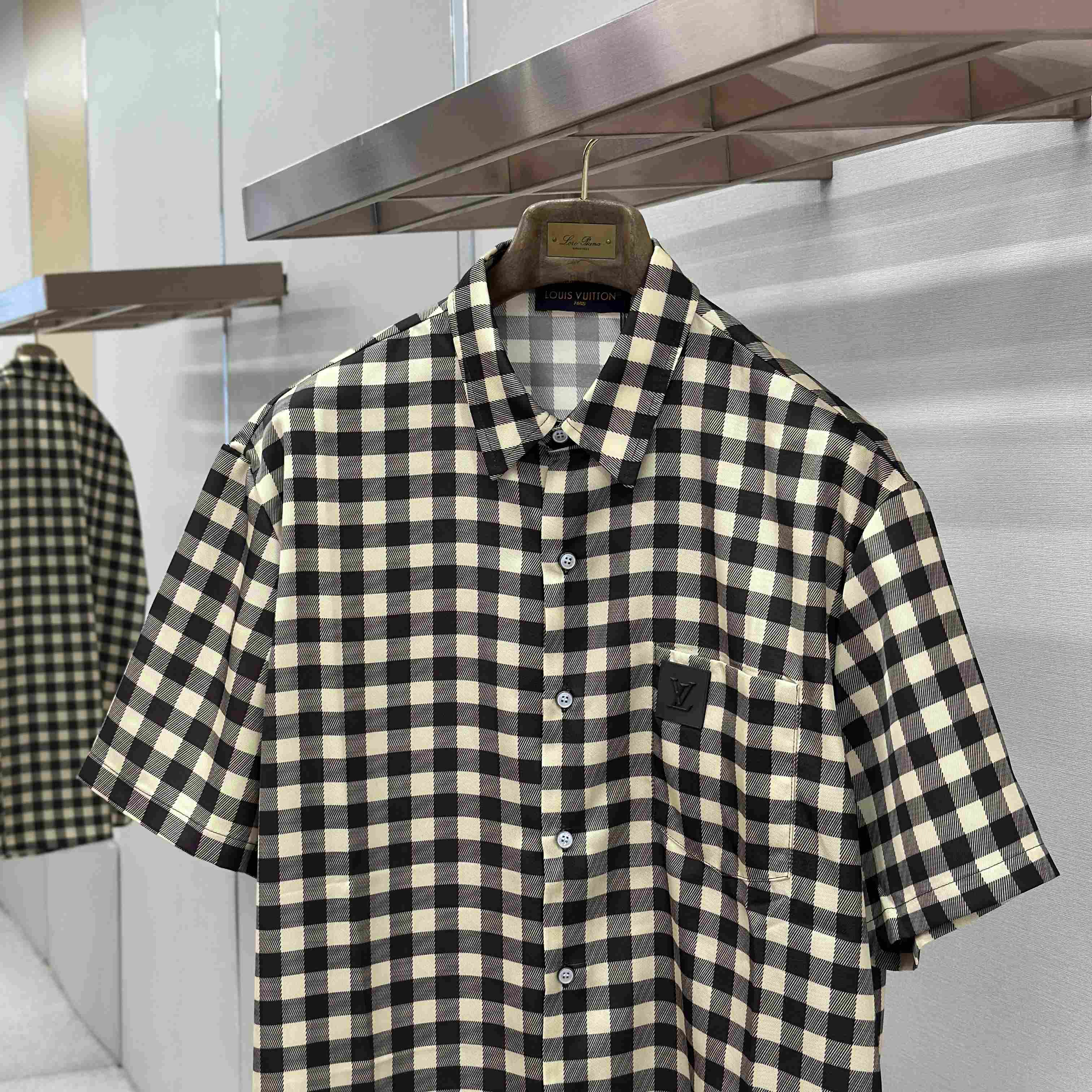 Louis Vuitton Damier Jacquard Short-Sleeved Shirt 1AJRGI - DopestKickz