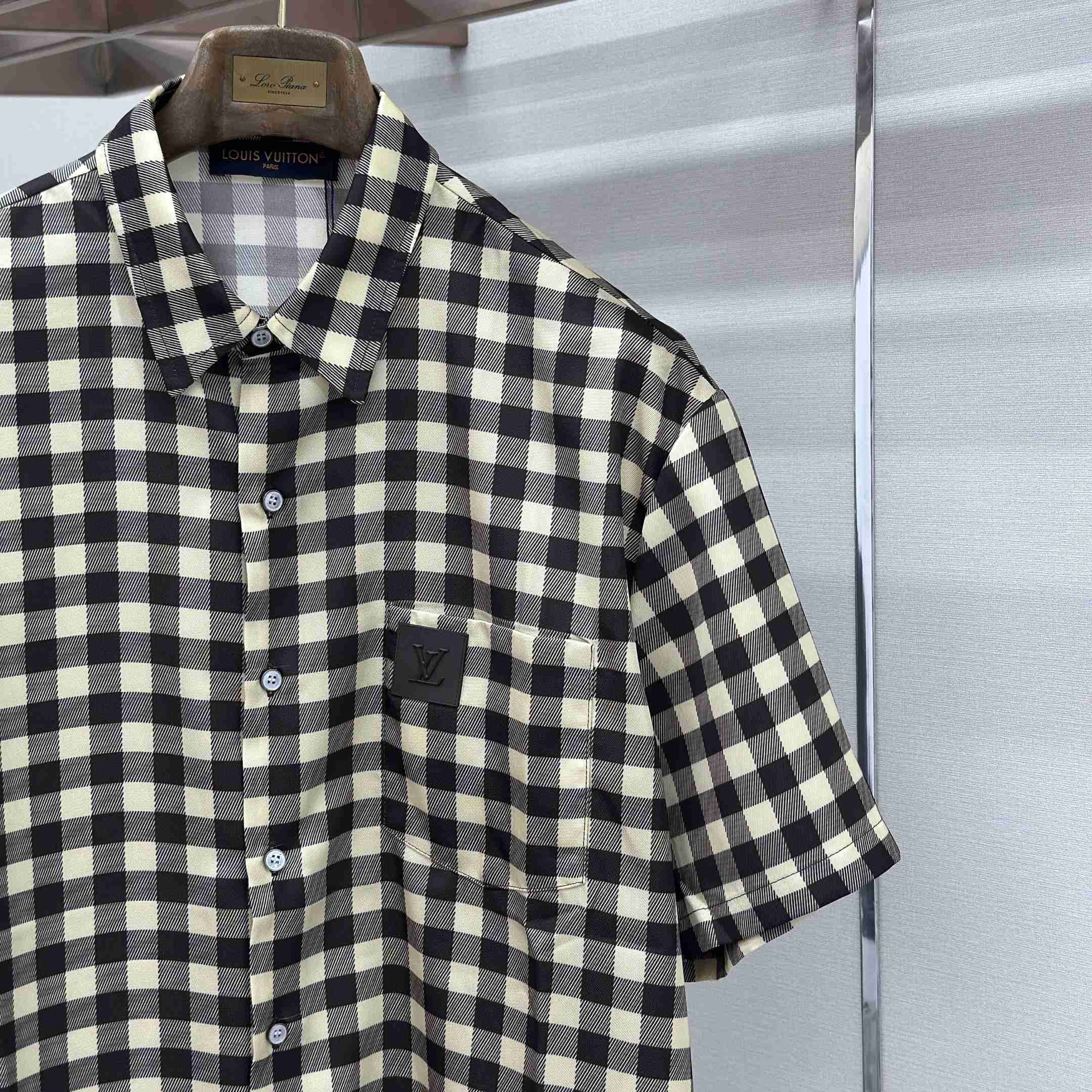 Louis Vuitton Damier Jacquard Short-Sleeved Shirt 1AJRGI - DopestKickz