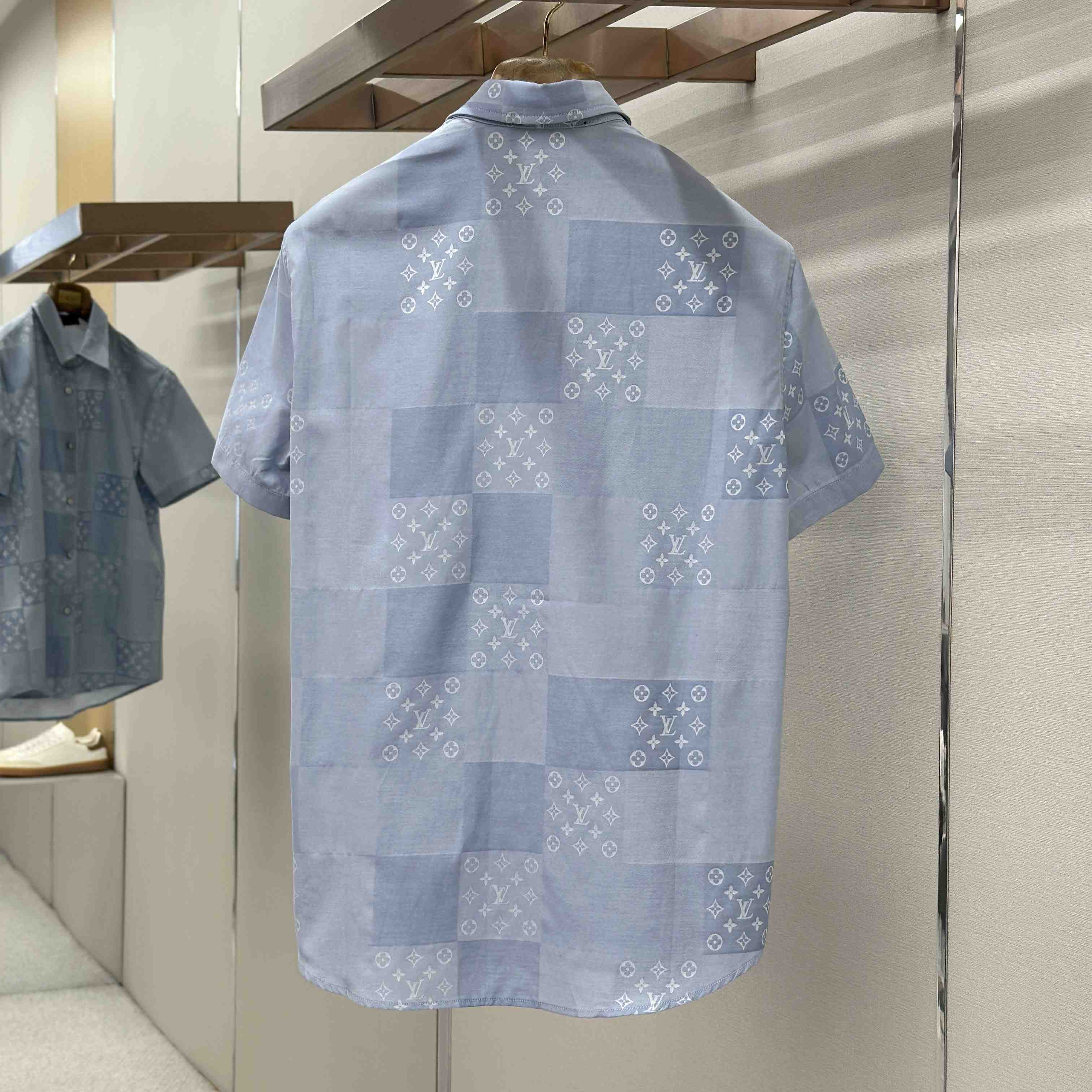 Louis Vuitton Patchwork Jacquard Short-Sleeved Shirt  1AK77O - DopestKickz