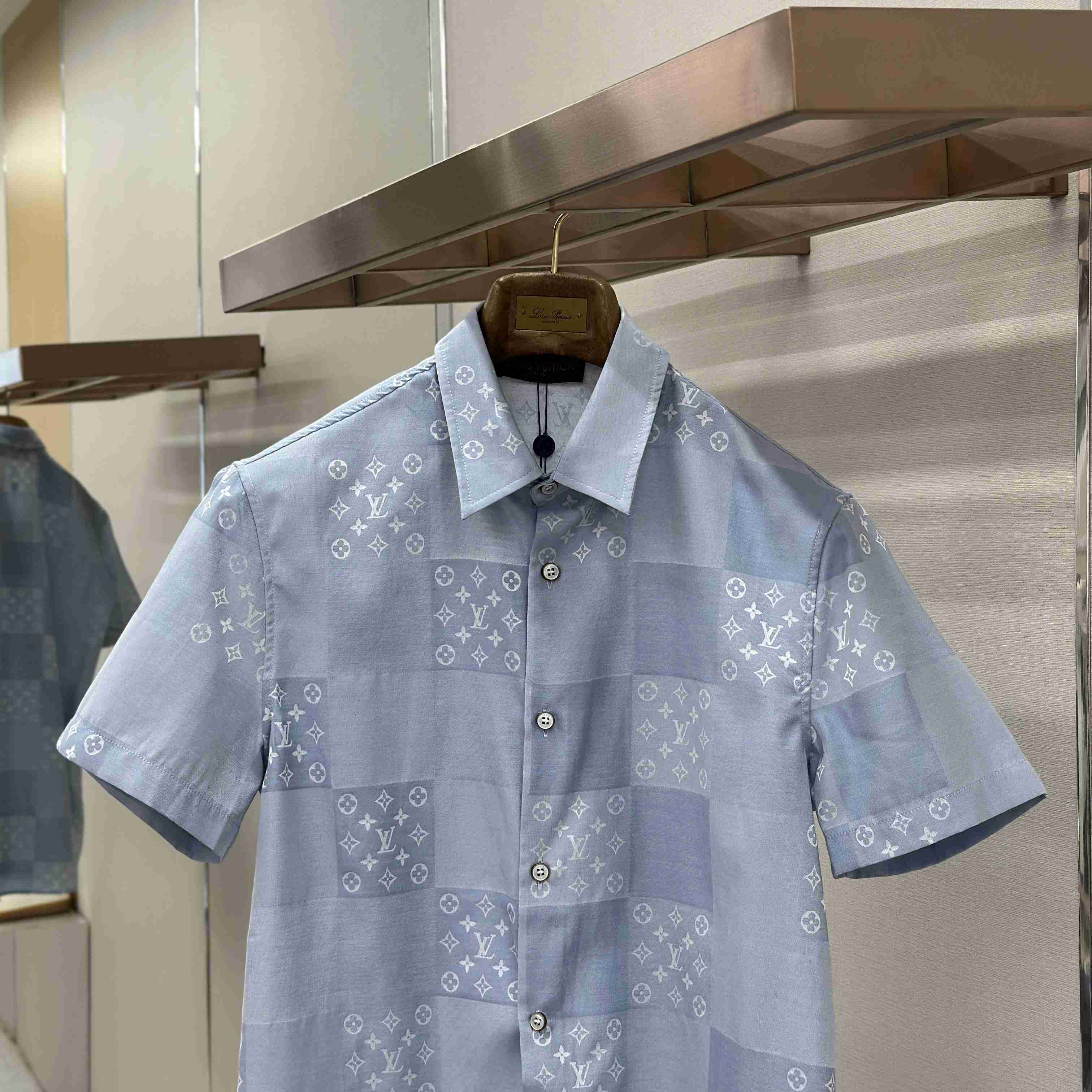 Louis Vuitton Patchwork Jacquard Short-Sleeved Shirt  1AK77O - DopestKickz