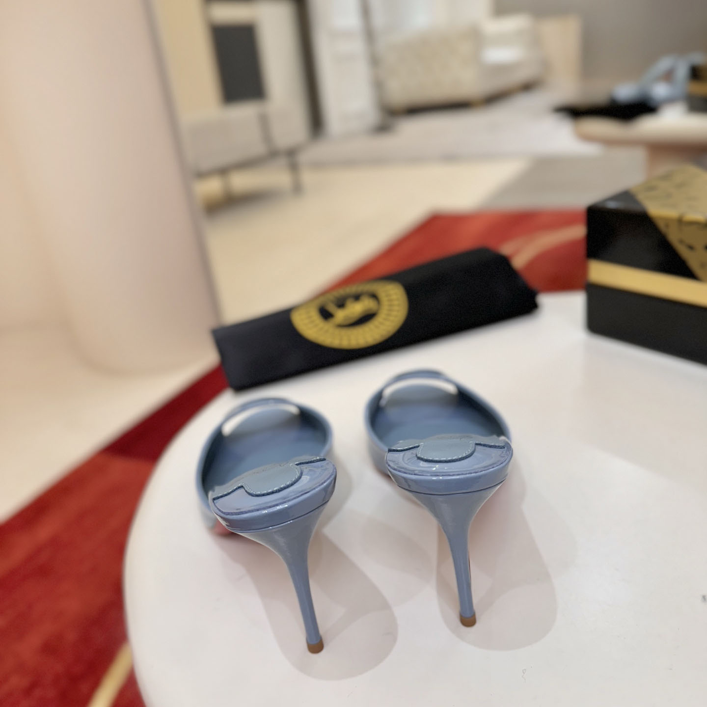 Christian Louboutin Me Dolly 100MM Patent Leather Mules - DopestKickz