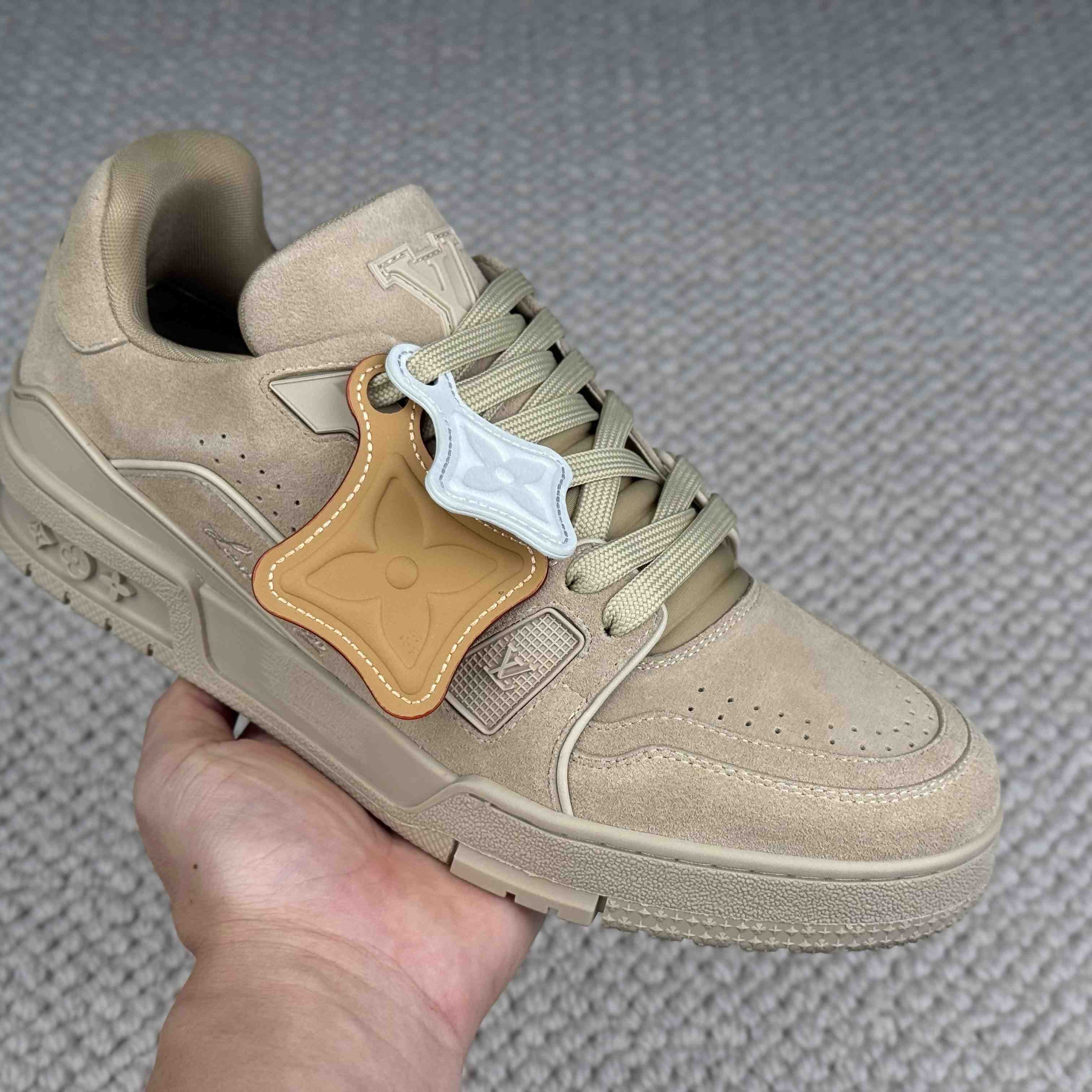 Louis Vuitton LV Trainer Distressed Sneaker 1AKBOA - DopestKickz