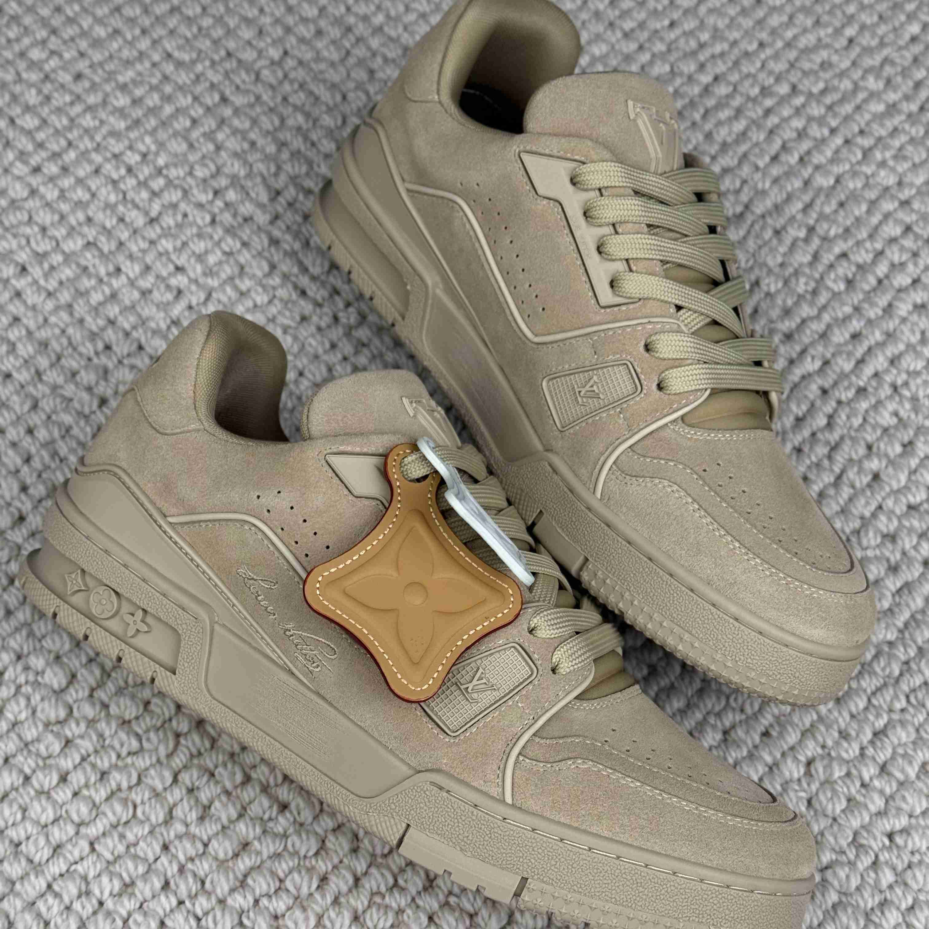 Louis Vuitton LV Trainer Distressed Sneaker 1AKBOA - DopestKickz