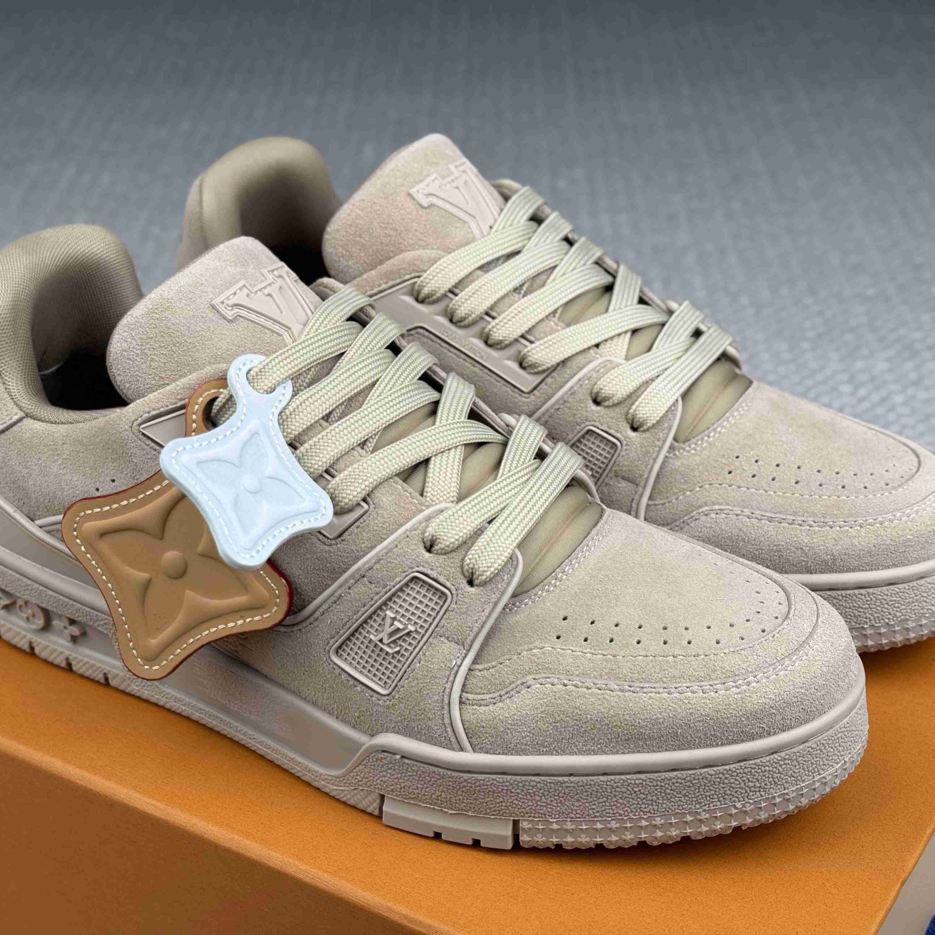 Louis Vuitton LV Trainer Distressed Sneaker 1AKBOA - DopestKickz