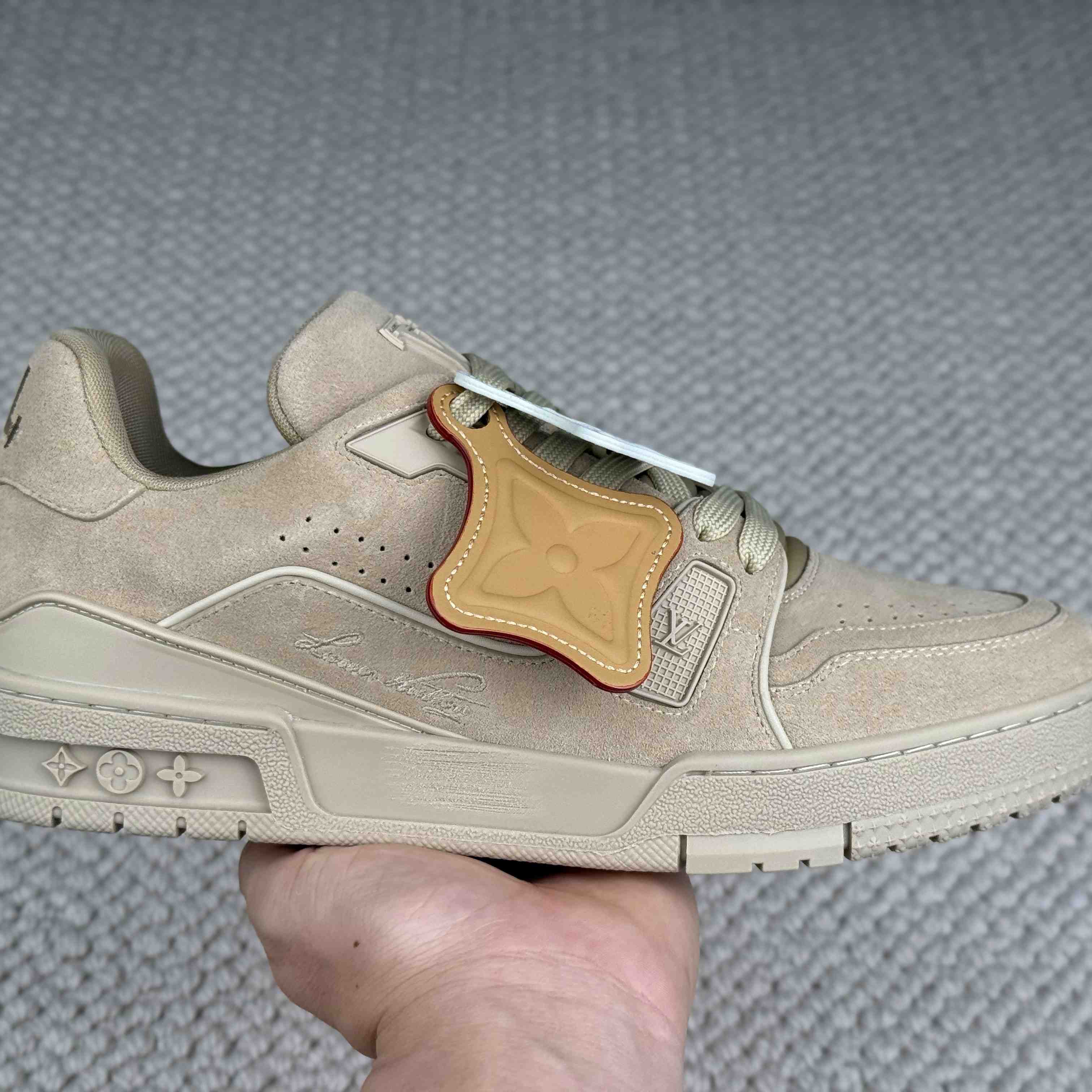 Louis Vuitton LV Trainer Distressed Sneaker 1AKBOA - DopestKickz