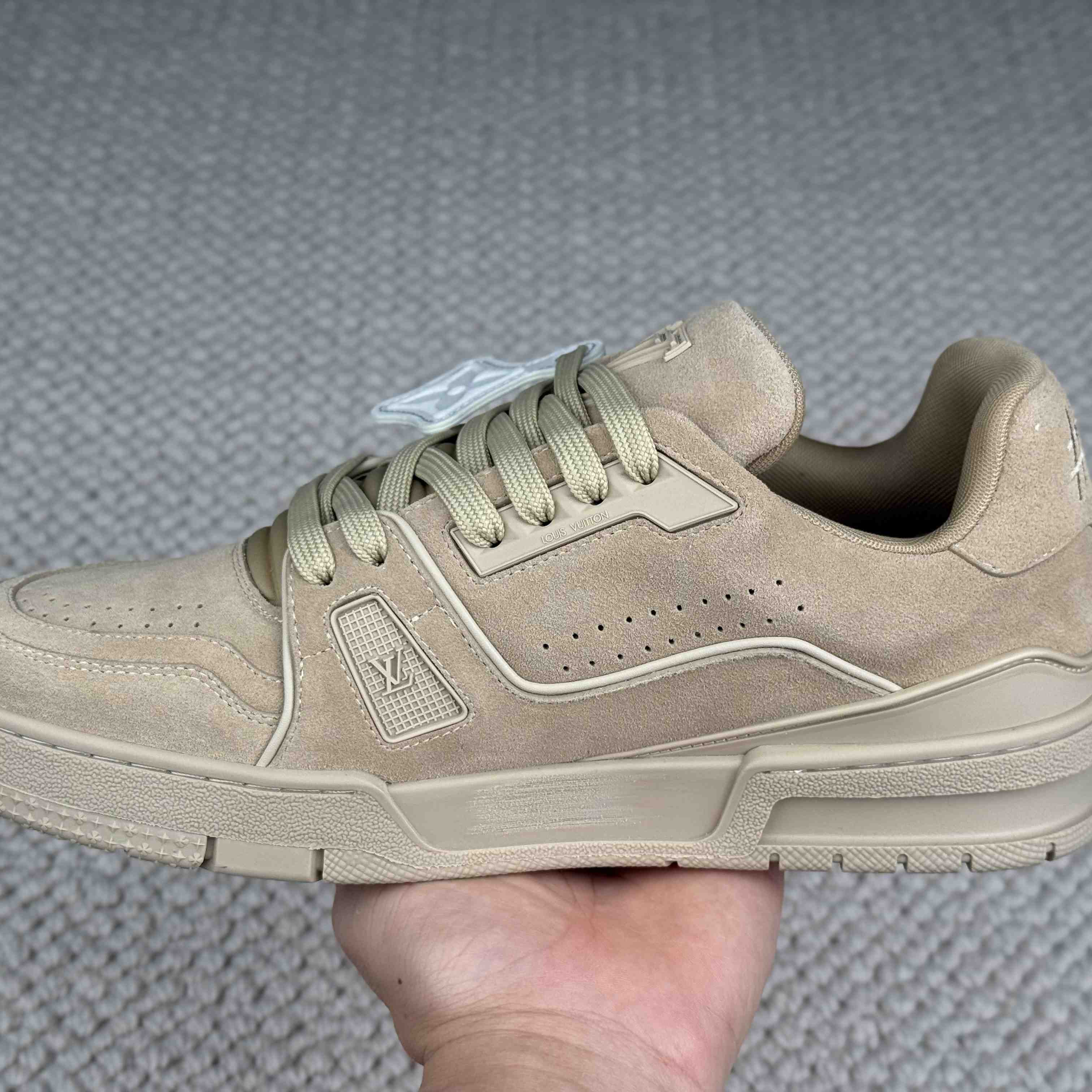 Louis Vuitton LV Trainer Distressed Sneaker 1AKBOA - DopestKickz