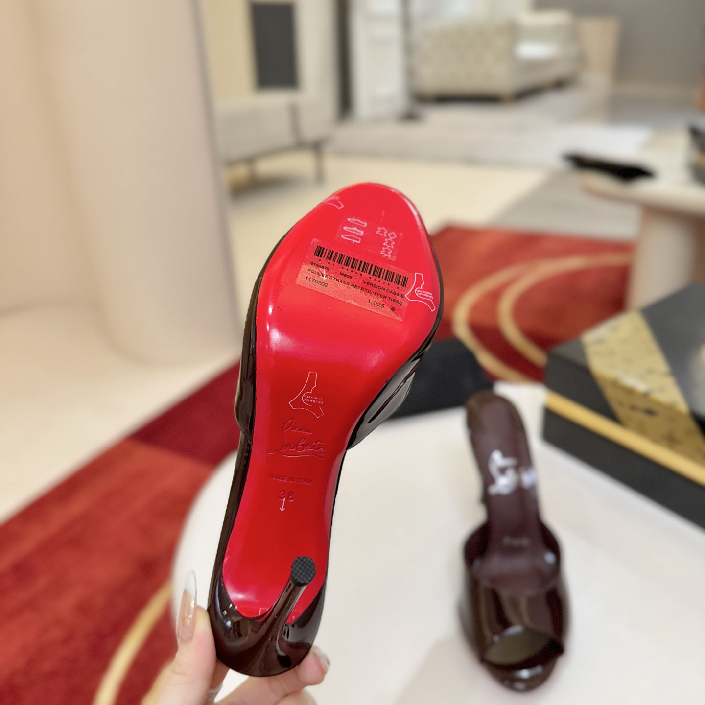 Christian Louboutin Me Dolly 100MM Patent Leather Mules - DopestKickz