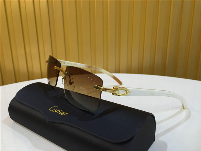 Cartier 3524012 White Buffalo Eyeglasses In Gold - DopestKickz