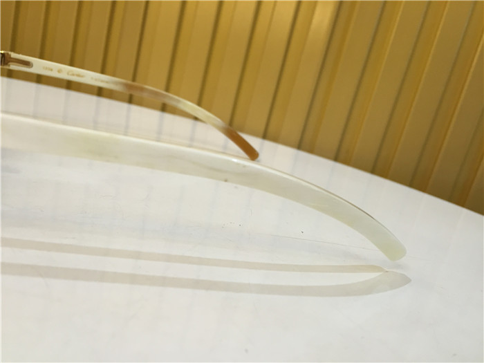 Cartier 3524012 White Buffalo Eyeglasses In Gold - DopestKickz