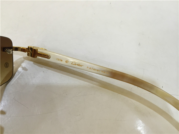 Cartier 3524012 White Buffalo Eyeglasses In Gold - DopestKickz