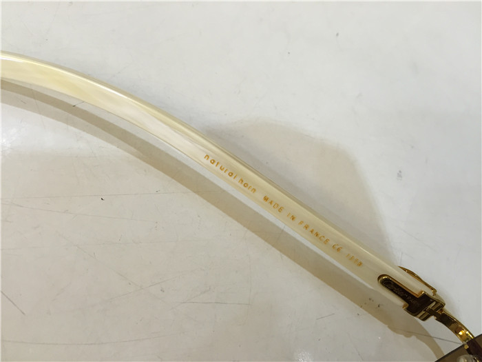 Cartier 3524012 White Buffalo Eyeglasses In Gold - DopestKickz