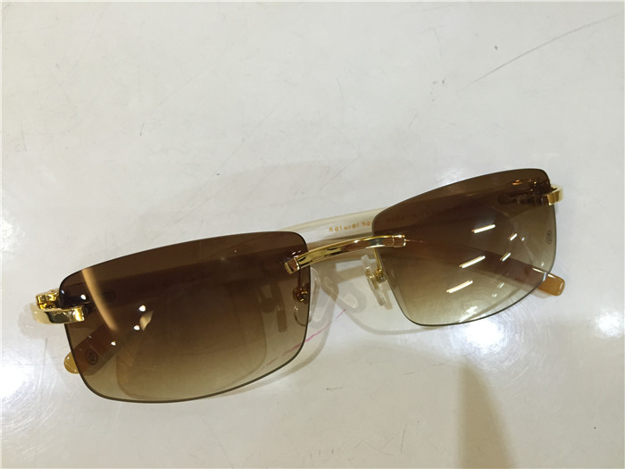 Cartier 3524012 White Buffalo Eyeglasses In Gold - DopestKickz