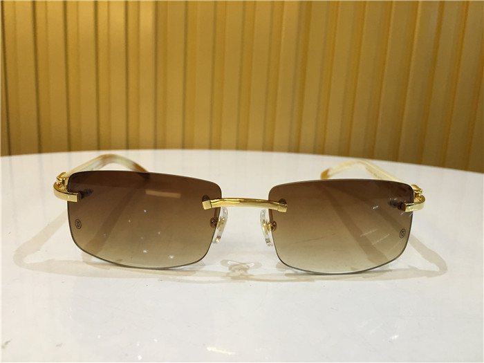 Cartier 3524012 White Buffalo Eyeglasses In Gold - DopestKickz