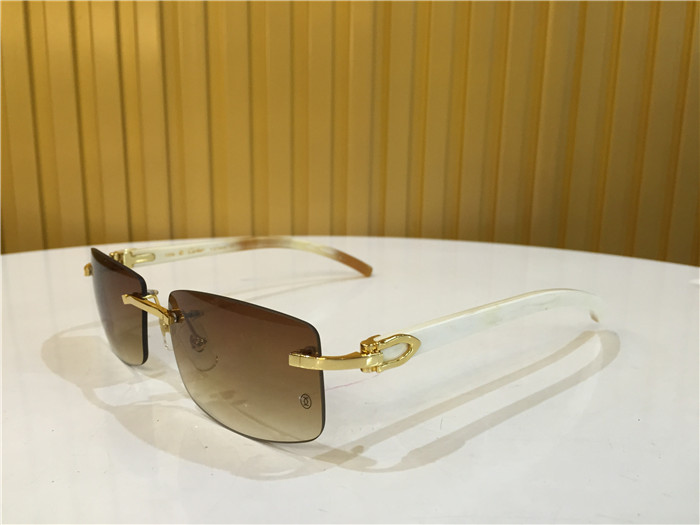 Cartier 3524012 White Buffalo Eyeglasses In Gold - DopestKickz