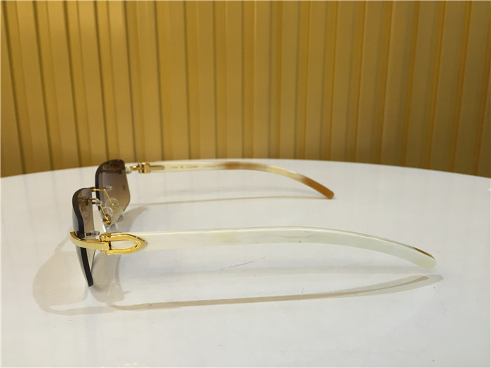 Cartier 3524012 White Buffalo Eyeglasses In Gold - DopestKickz