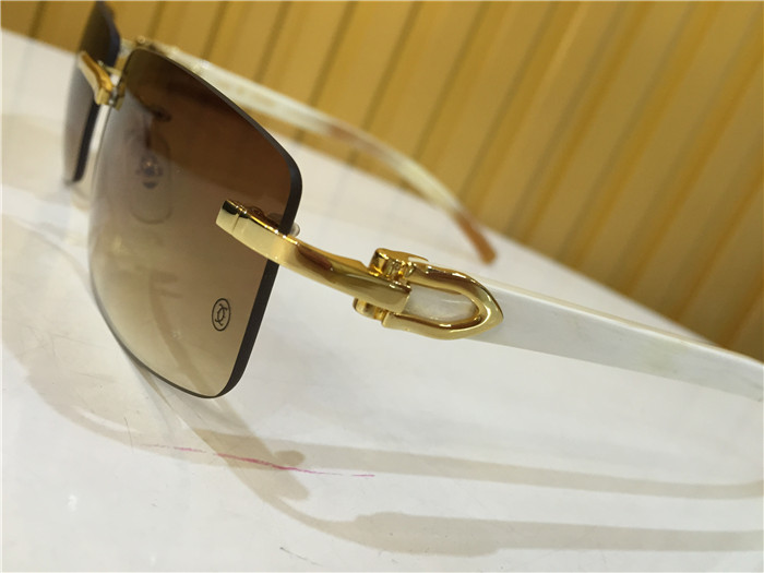 Cartier 3524012 White Buffalo Eyeglasses In Gold - DopestKickz