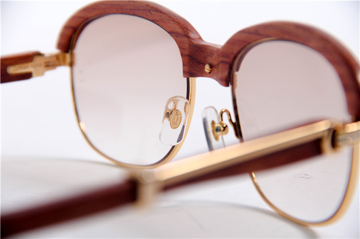 Cartier 1116679 Sunglasses In Gold Brown Gradient - DopestKickz