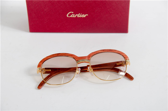 Cartier 1116679 Sunglasses In Gold Brown Gradient - DopestKickz