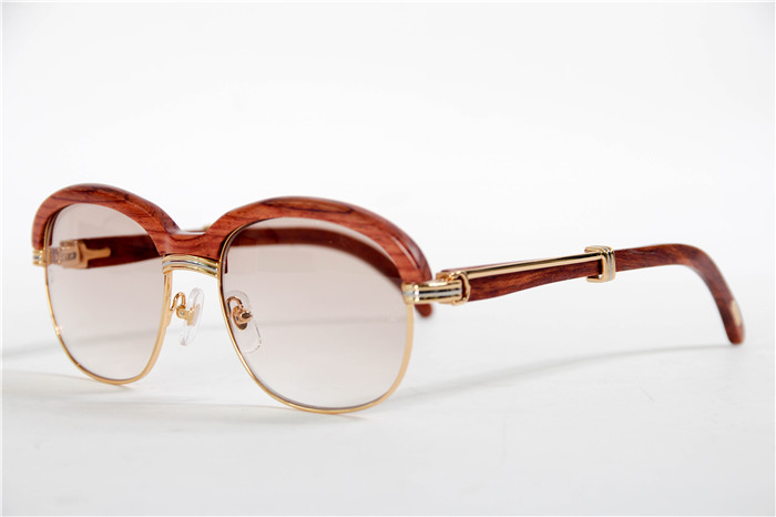 Cartier 1116679 Sunglasses In Gold Brown Gradient - DopestKickz