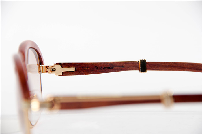 Cartier 1116679 Sunglasses In Gold Brown Gradient - DopestKickz