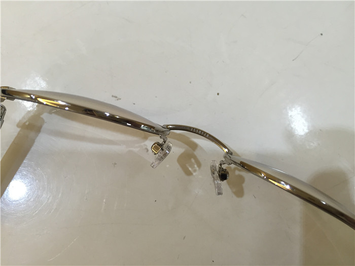 Cartier 7550178 55-22 White Curve Cattle Horn Sunglasses In Silver Brown - DopestKickz