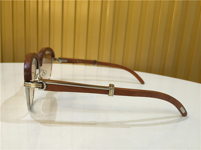 Cartier 1116679 Sunglasses In Silver Brown Gradient - DopestKickz