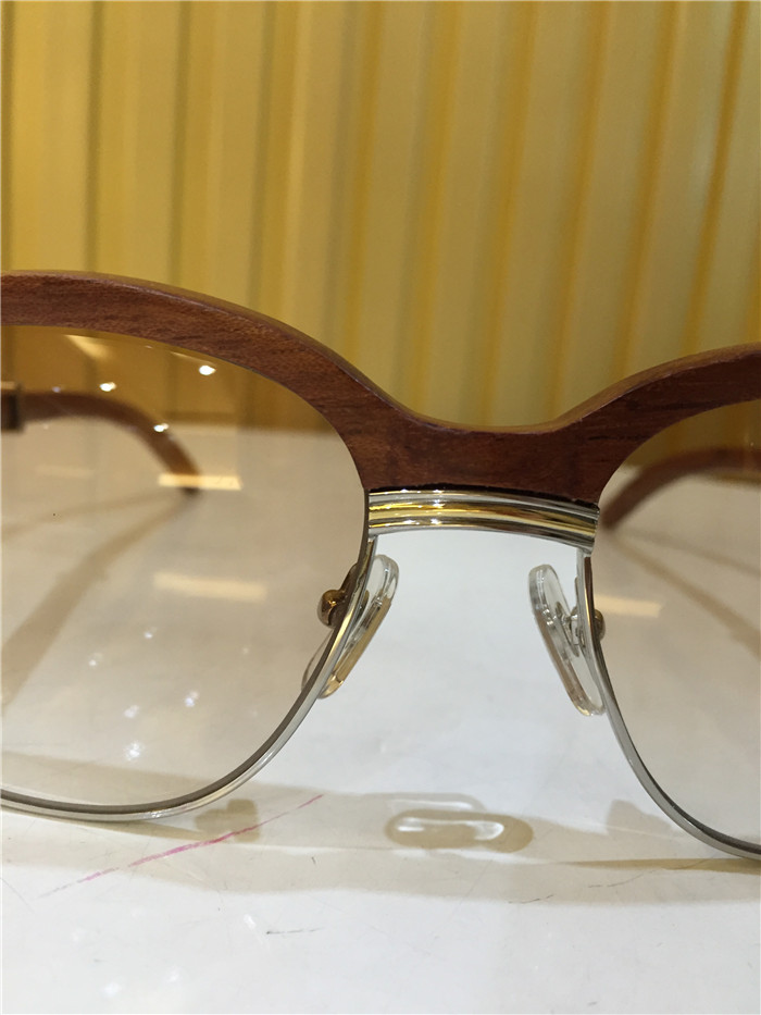 Cartier 1116679 Sunglasses In Silver Brown Gradient - DopestKickz